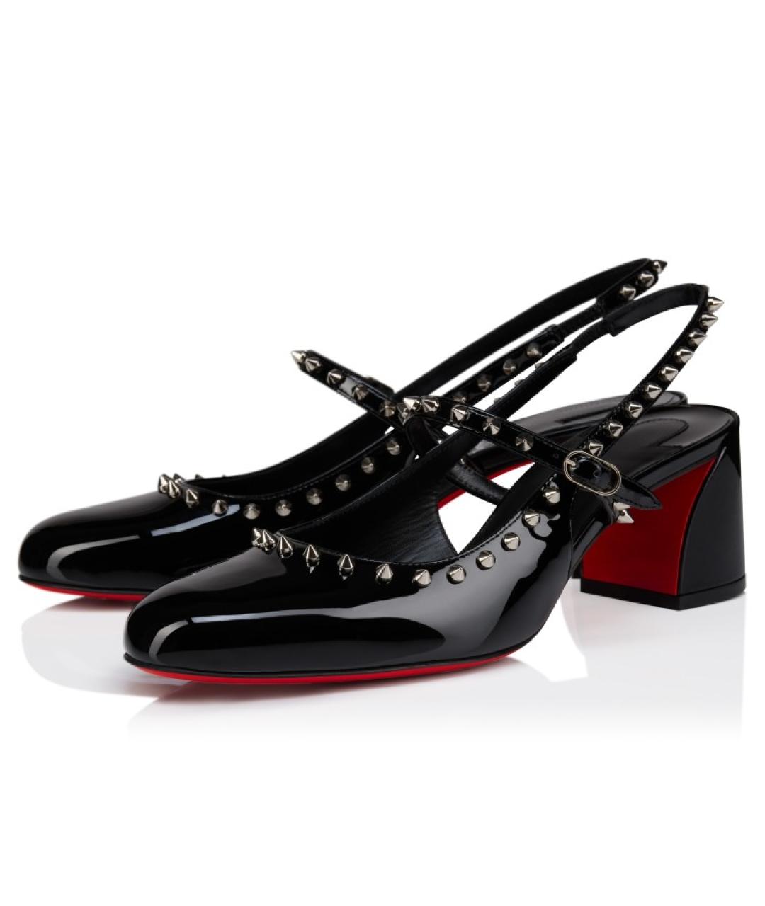 CHRISTIAN LOUBOUTIN Черные туфли из лакированной кожи, фото 2