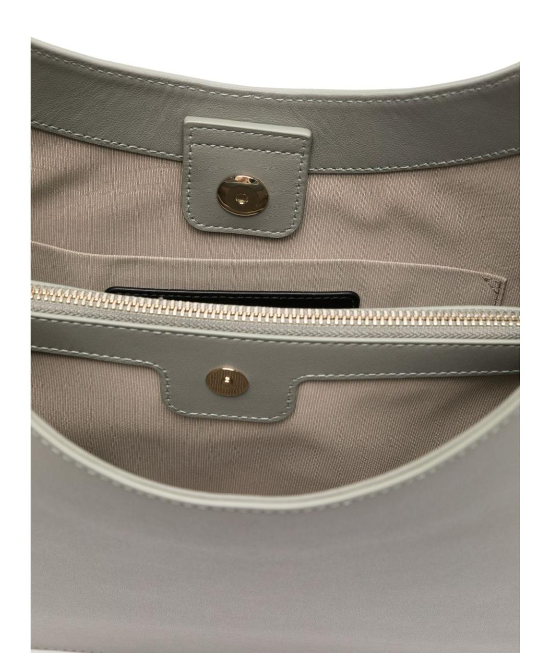 FURLA Серая кожаная сумка тоут, фото 4