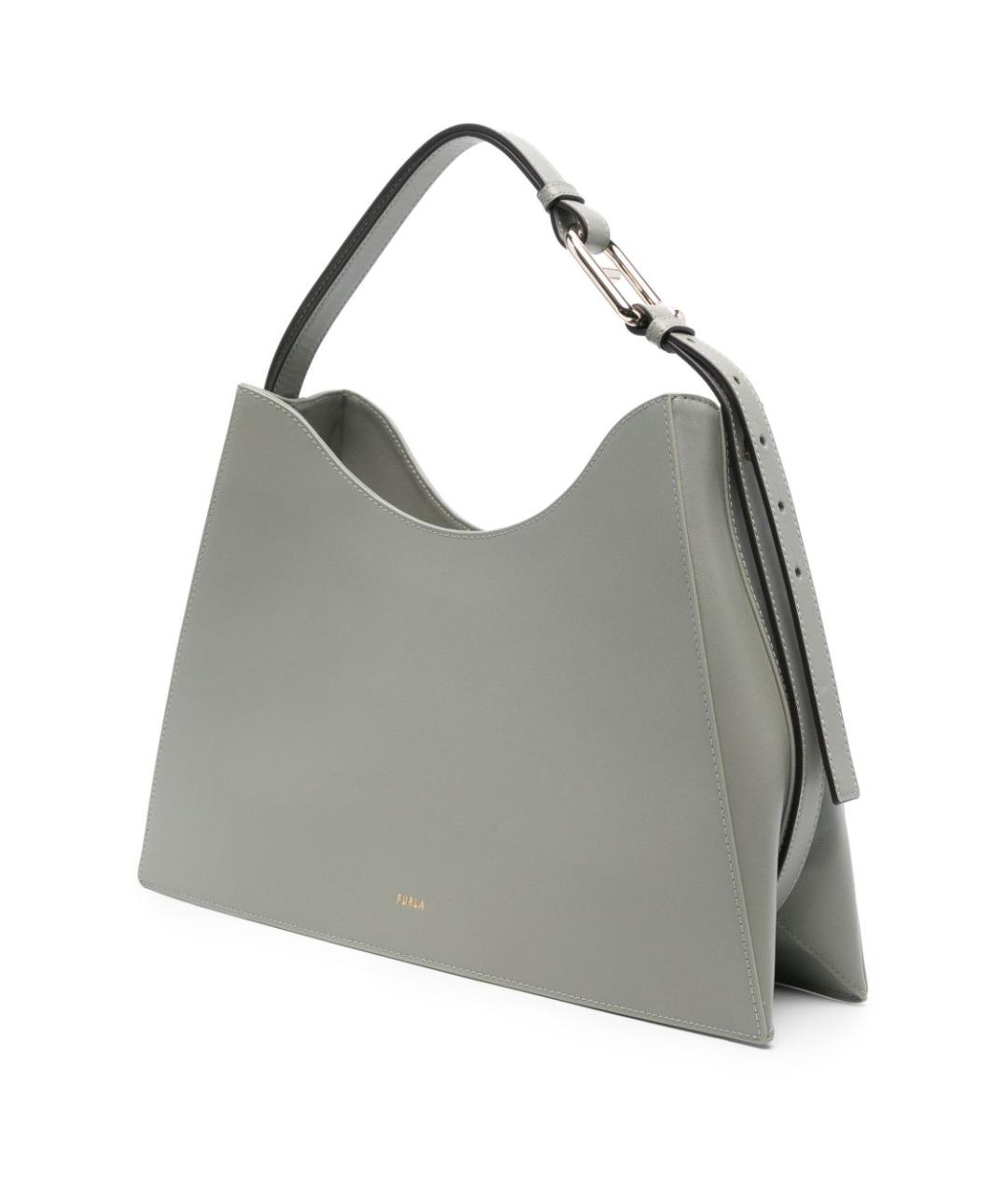 FURLA Серая кожаная сумка тоут, фото 2