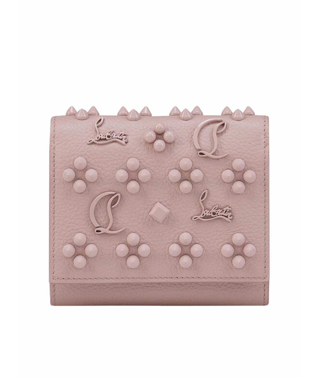 CHRISTIAN LOUBOUTIN Розовый кожаный кошелек, фото 1