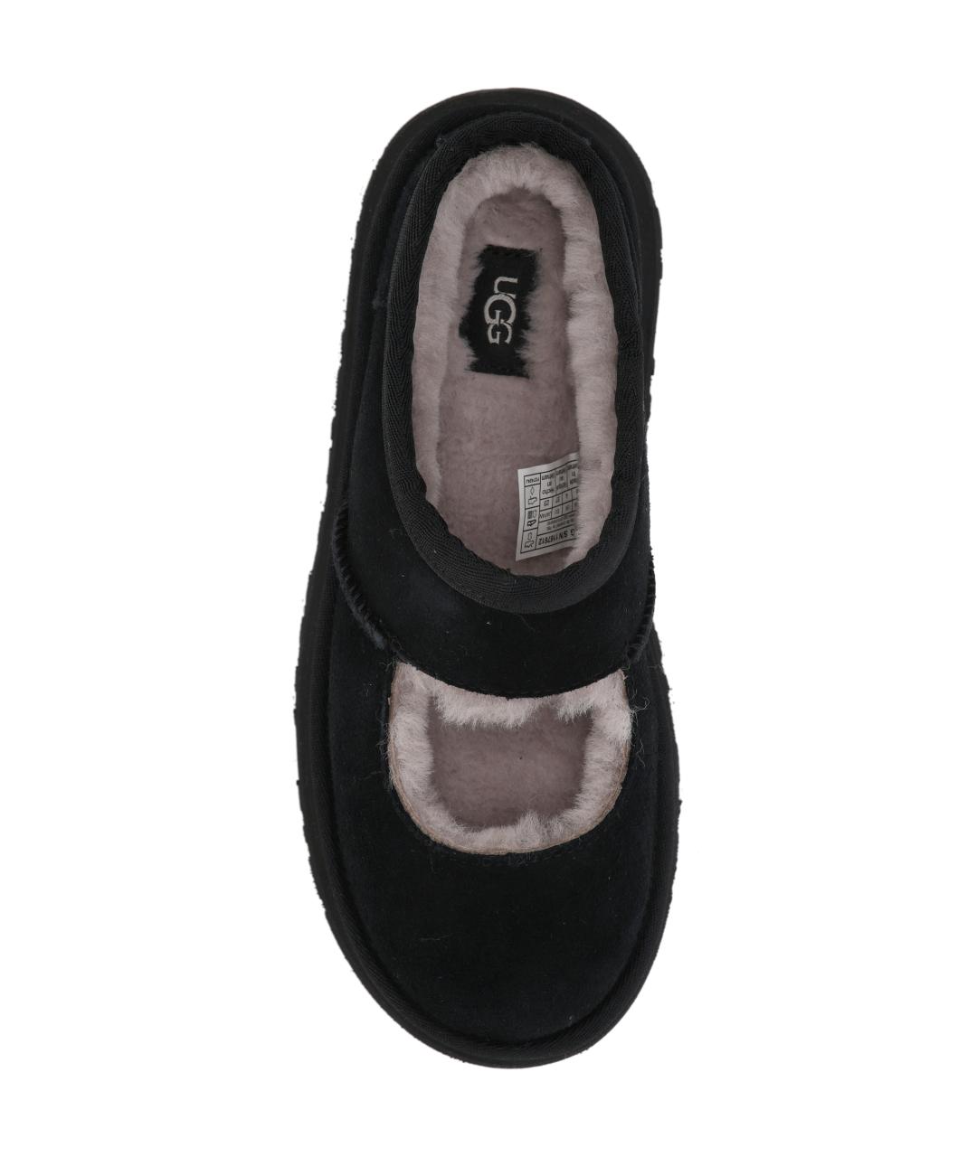 UGG AUSTRALIA Черные кожаные мюли, фото 4