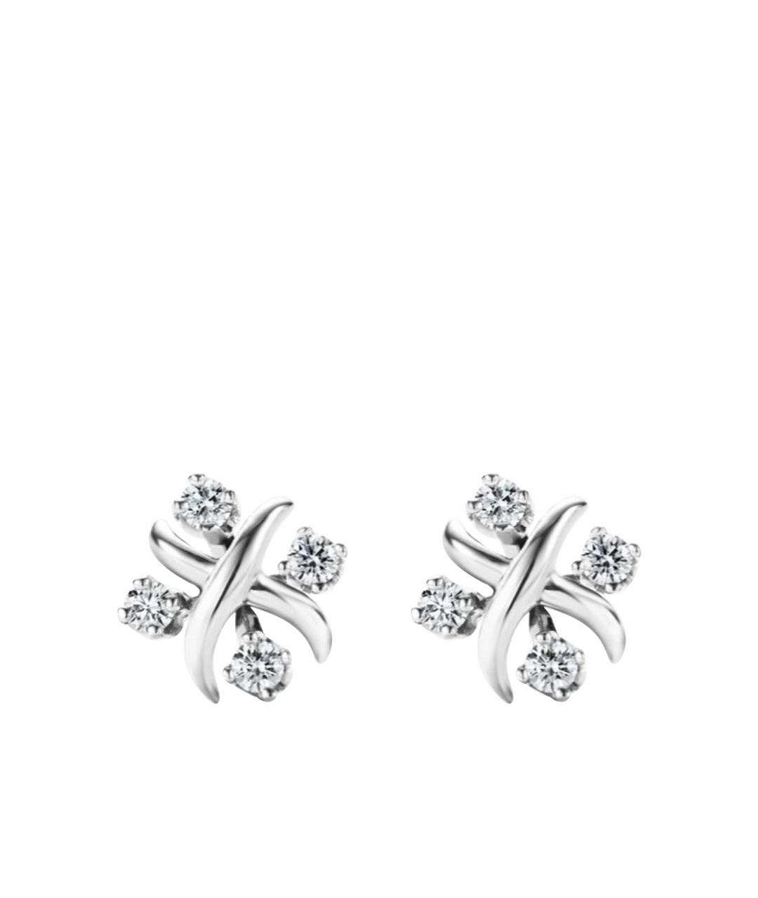 TIFFANY&CO Серебряные платиновые серьги, фото 3