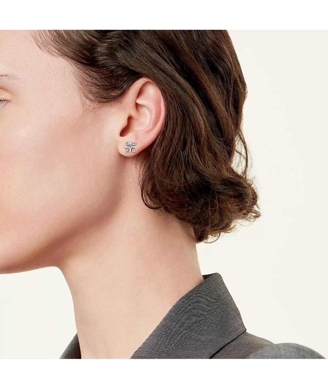 TIFFANY&CO Серебряные платиновые серьги, фото 2