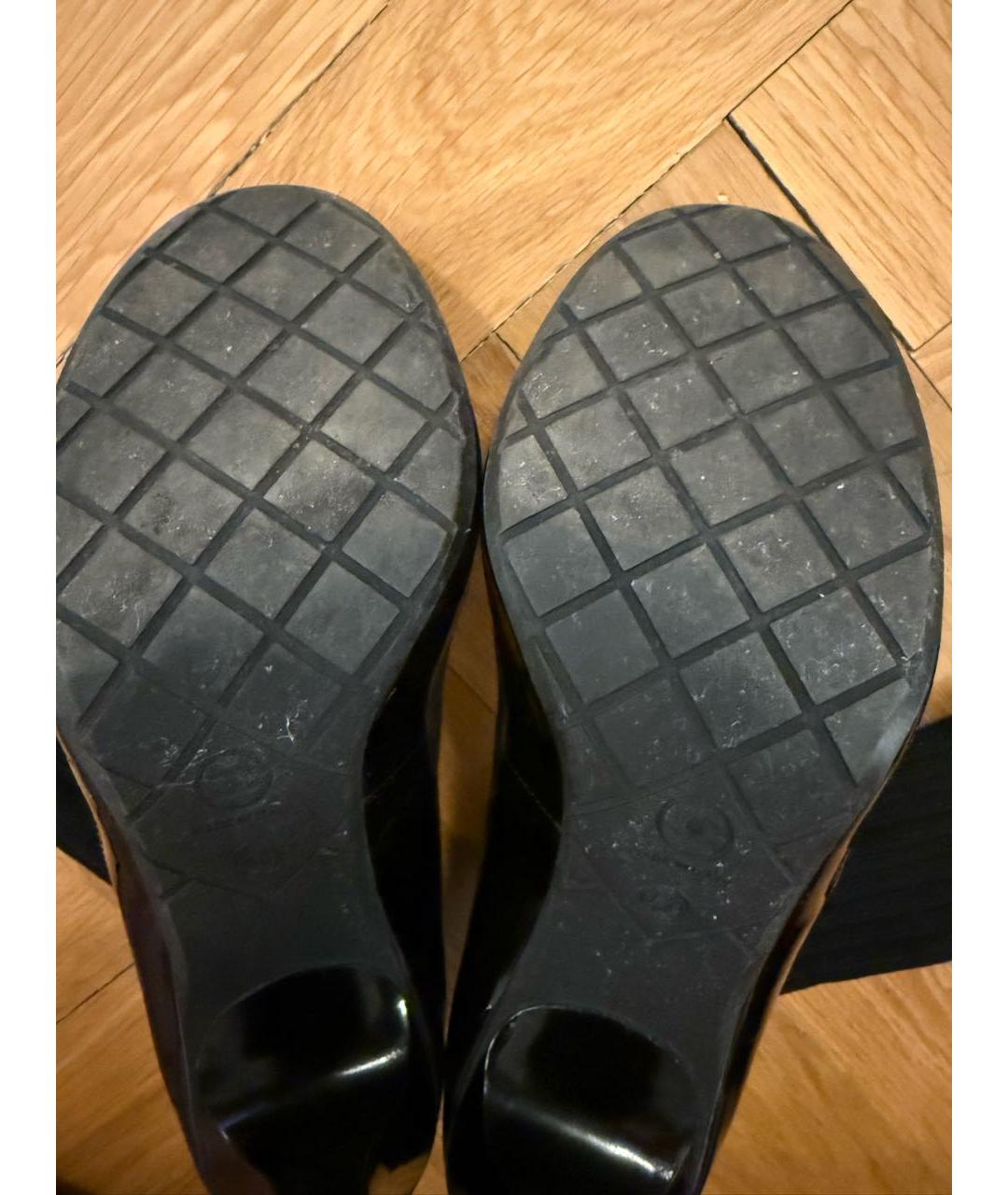 CHANEL Черные текстильные сапоги, фото 7