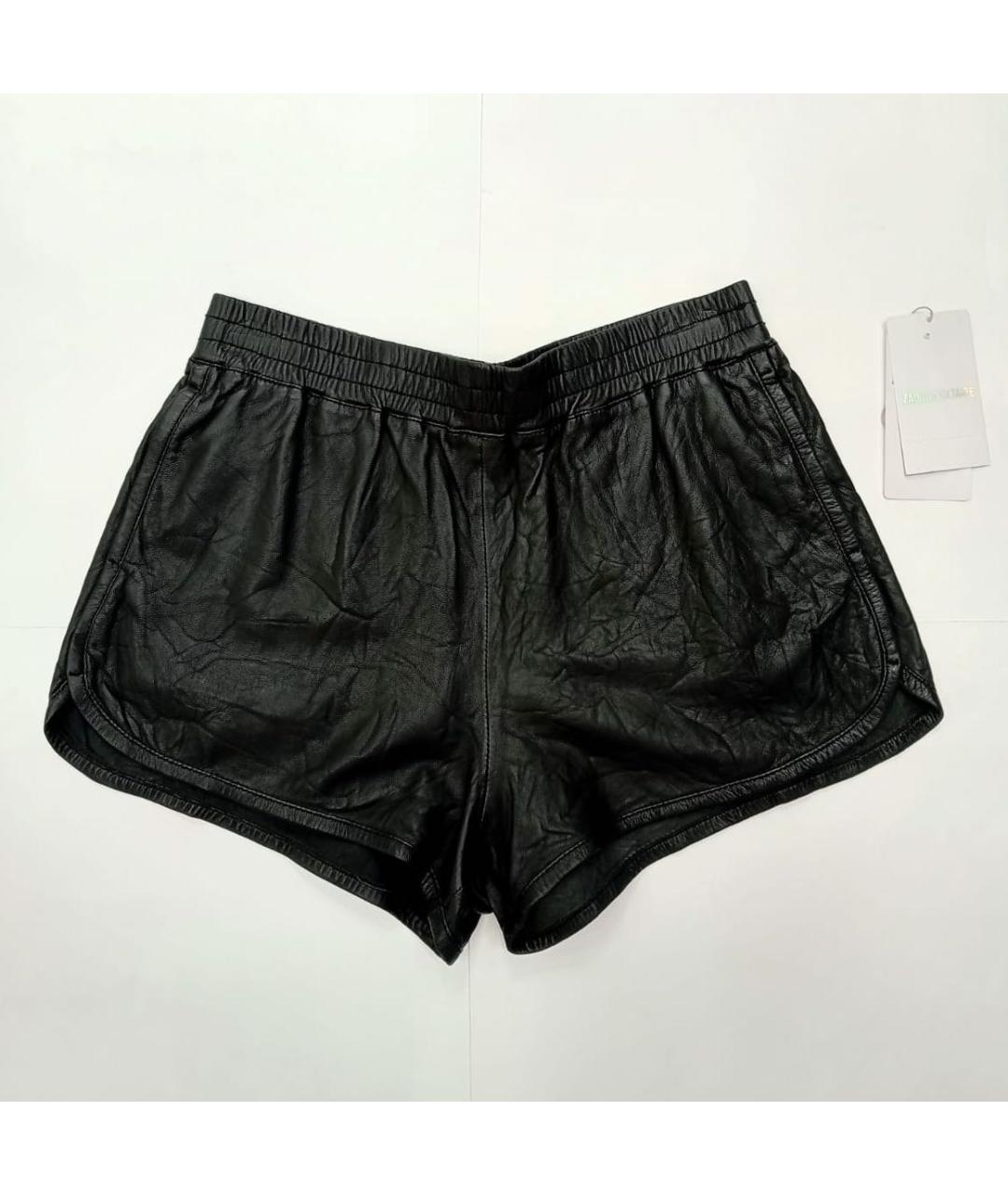 ZADIG & VOLTAIRE Черные кожаные шорты, фото 7