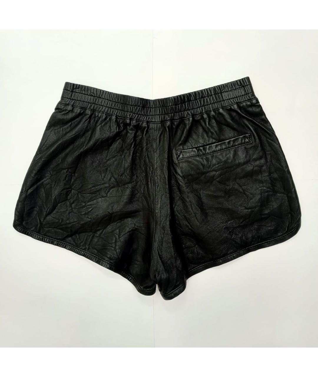 ZADIG & VOLTAIRE Черные кожаные шорты, фото 4