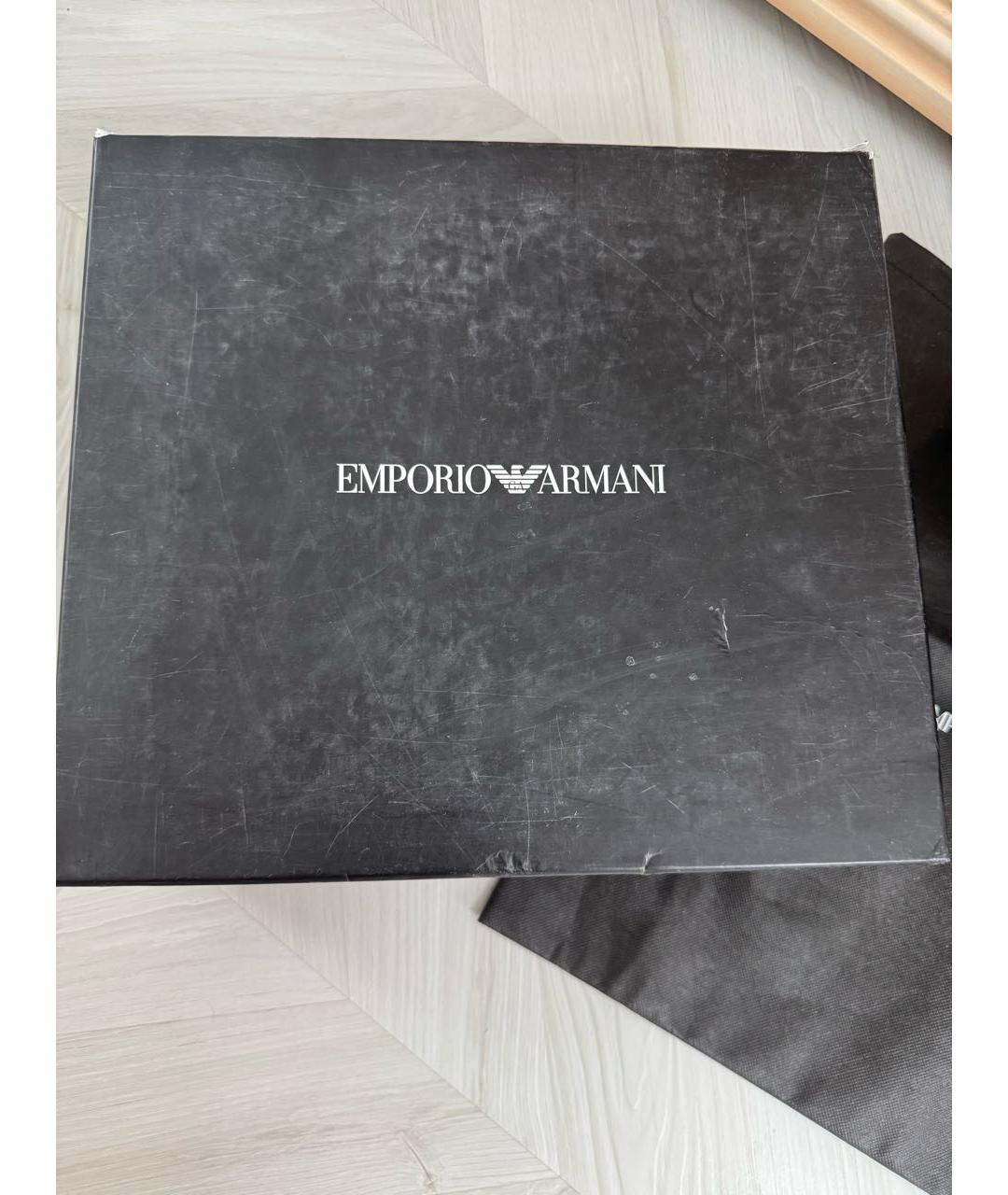 EMPORIO ARMANI Коричневые кожаные ботильоны, фото 5
