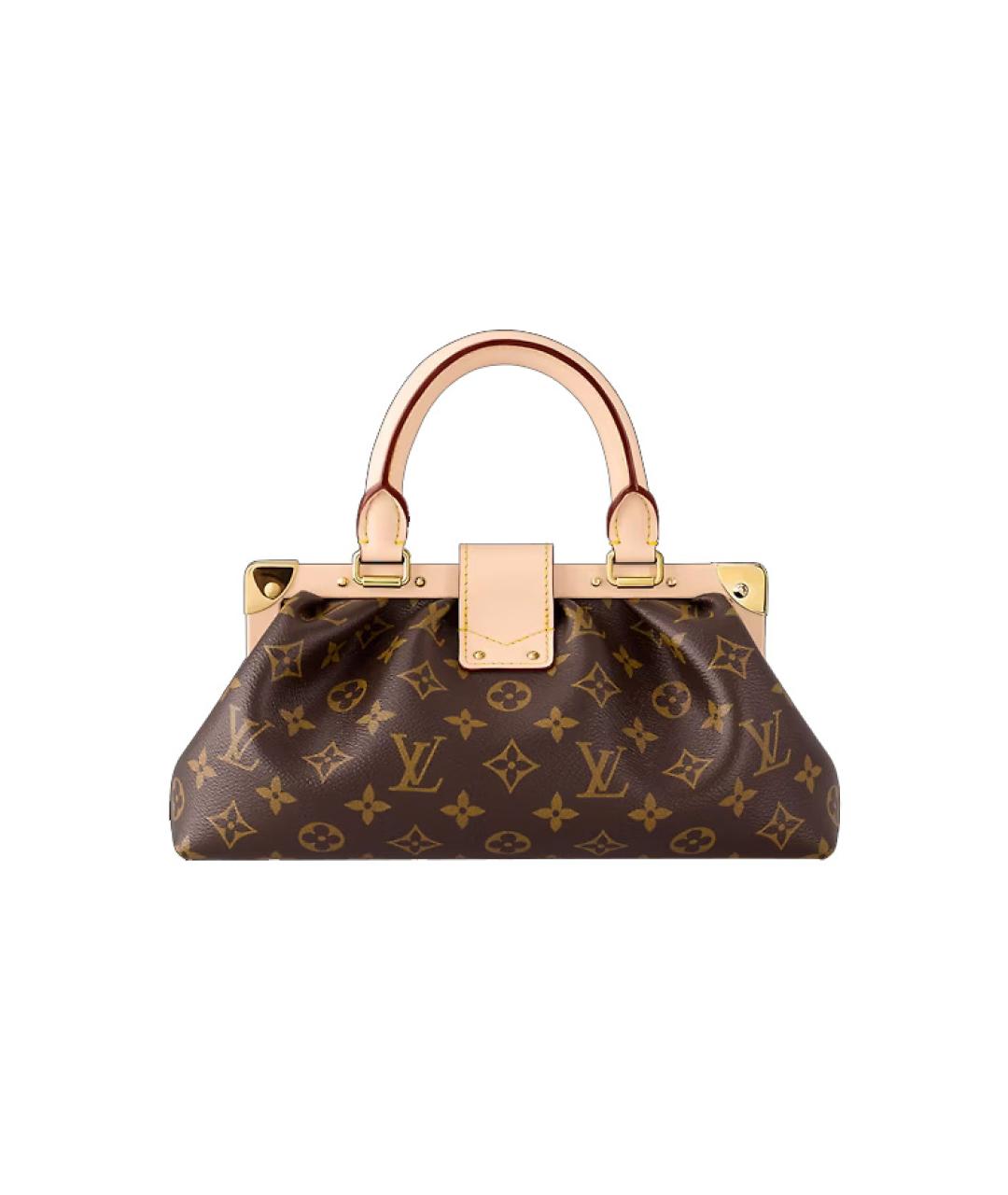 LOUIS VUITTON Коричневая кожаная сумка через плечо, фото 3