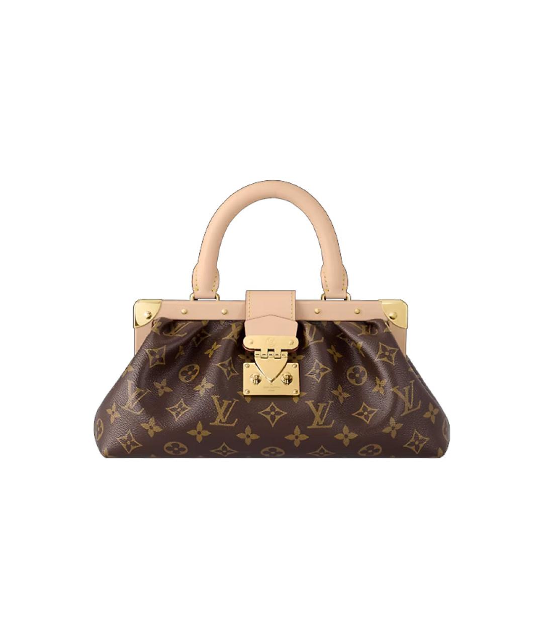 LOUIS VUITTON Коричневая кожаная сумка через плечо, фото 1