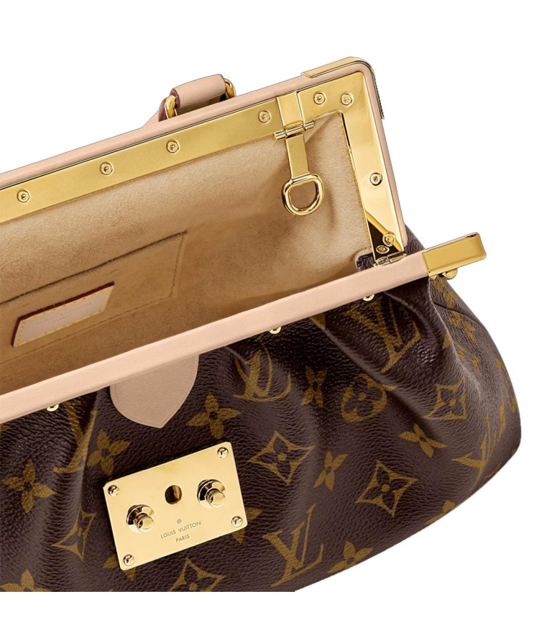 LOUIS VUITTON Коричневая кожаная сумка через плечо, фото 5