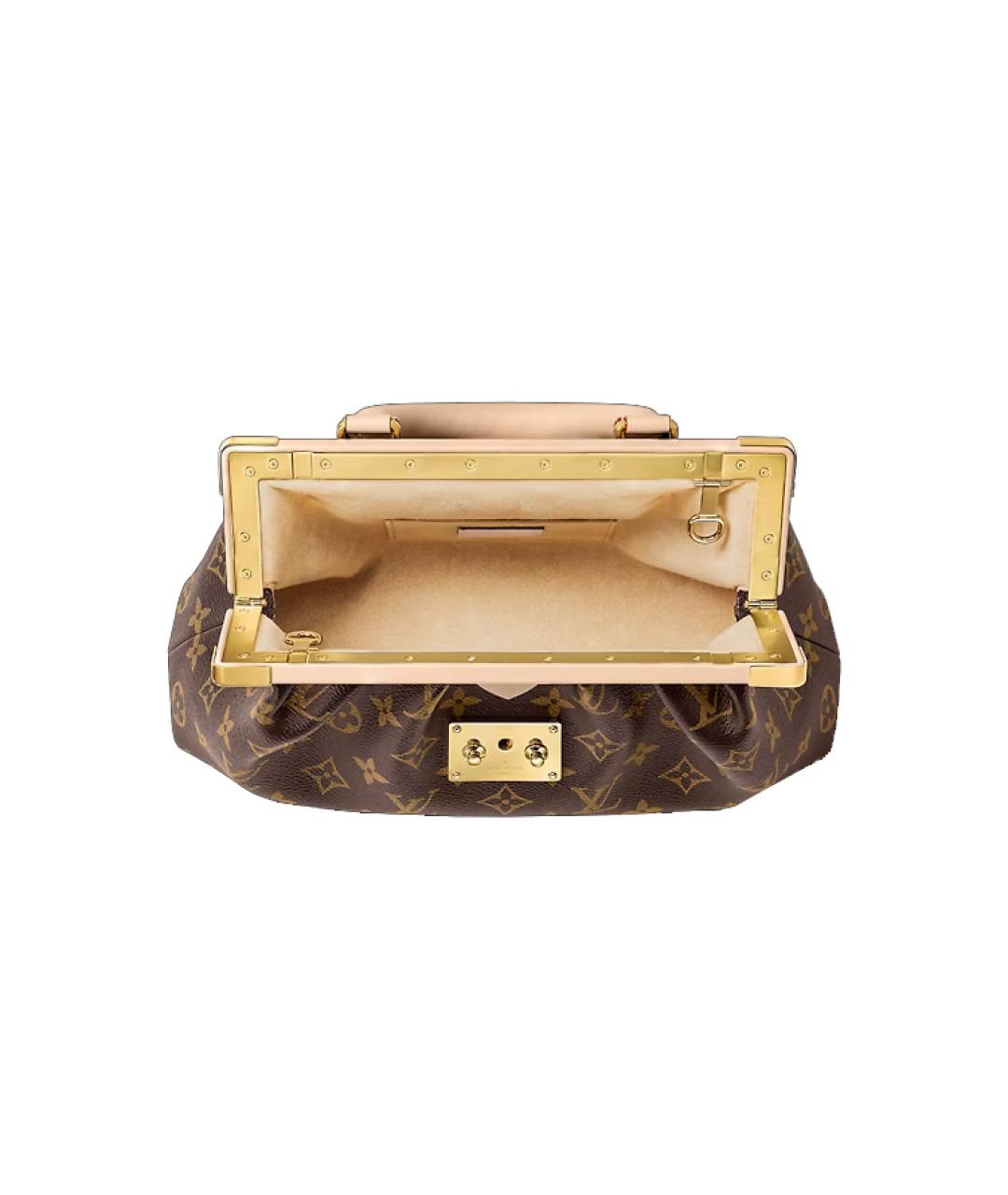 LOUIS VUITTON Коричневая кожаная сумка через плечо, фото 4