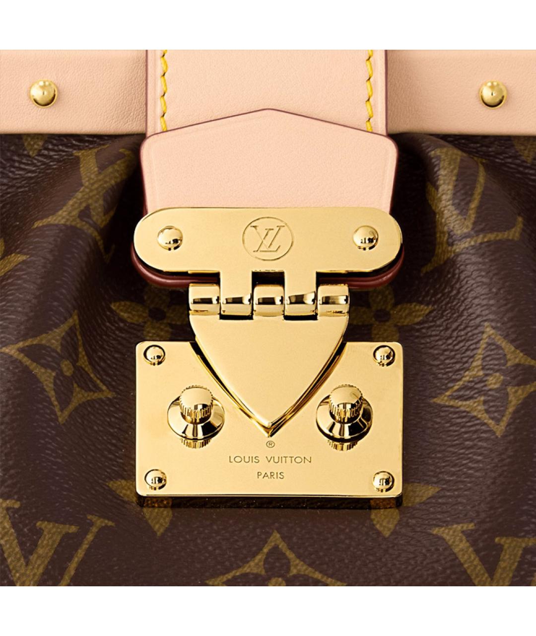 LOUIS VUITTON Коричневая кожаная сумка через плечо, фото 6