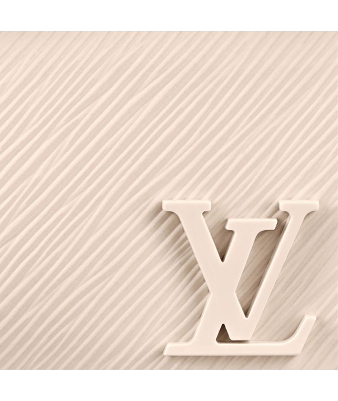 LOUIS VUITTON Бежевая кожаная сумка через плечо, фото 5