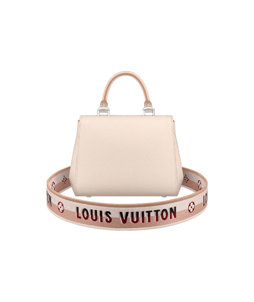 LOUIS VUITTON Бежевая кожаная сумка через плечо, фото 3