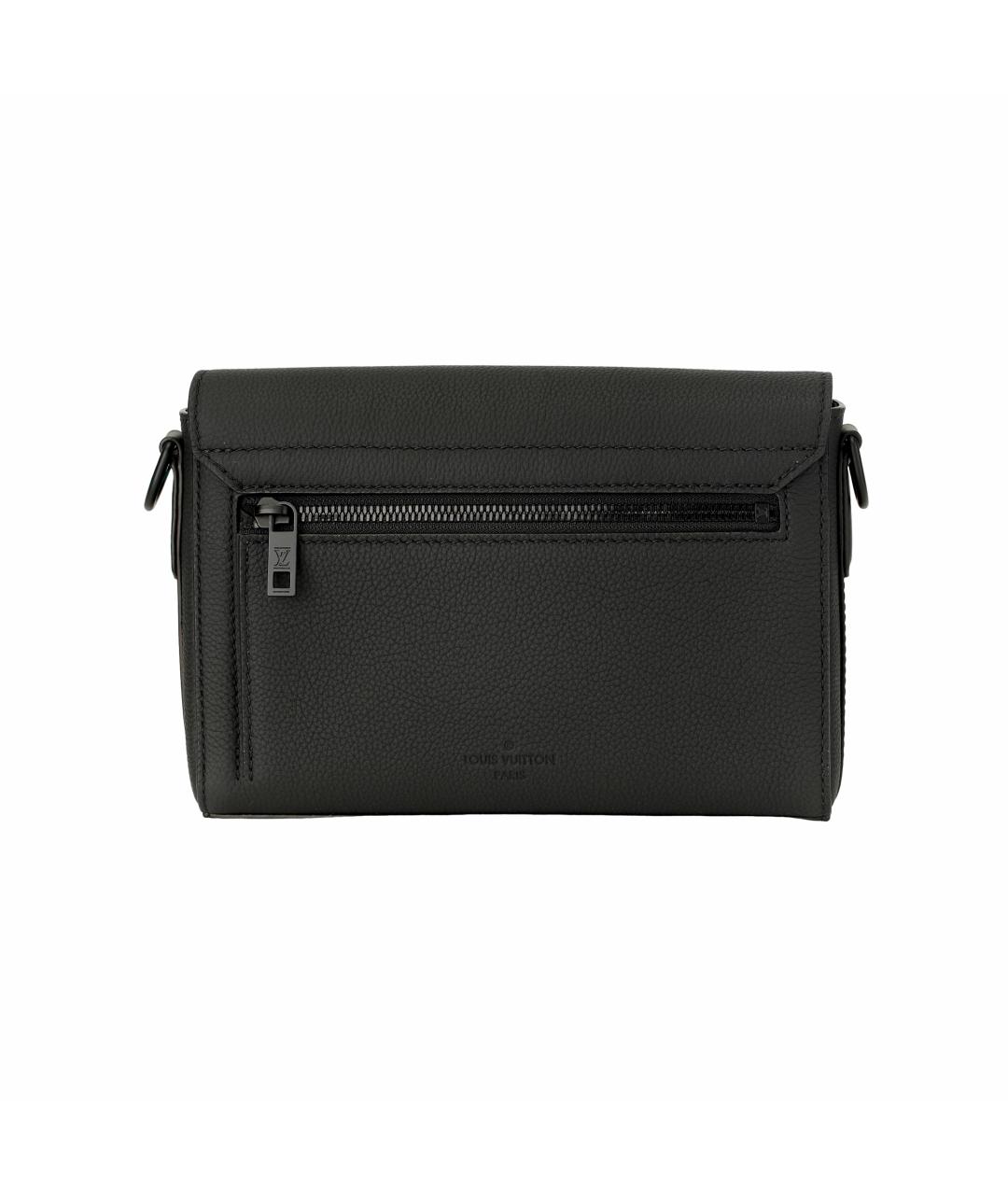 LOUIS VUITTON Черная кожаная сумка на плечо, фото 4