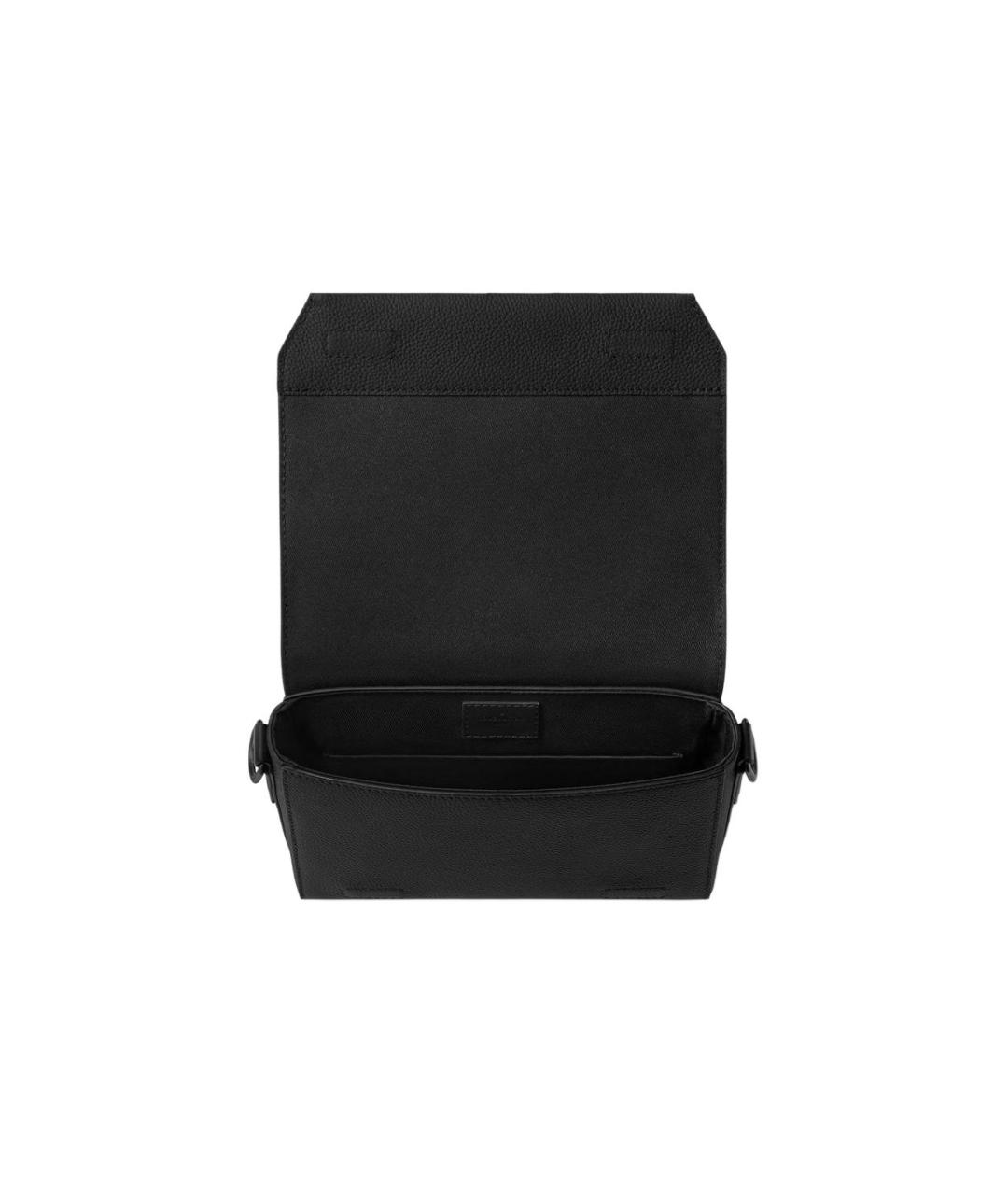 LOUIS VUITTON Черная кожаная сумка на плечо, фото 5