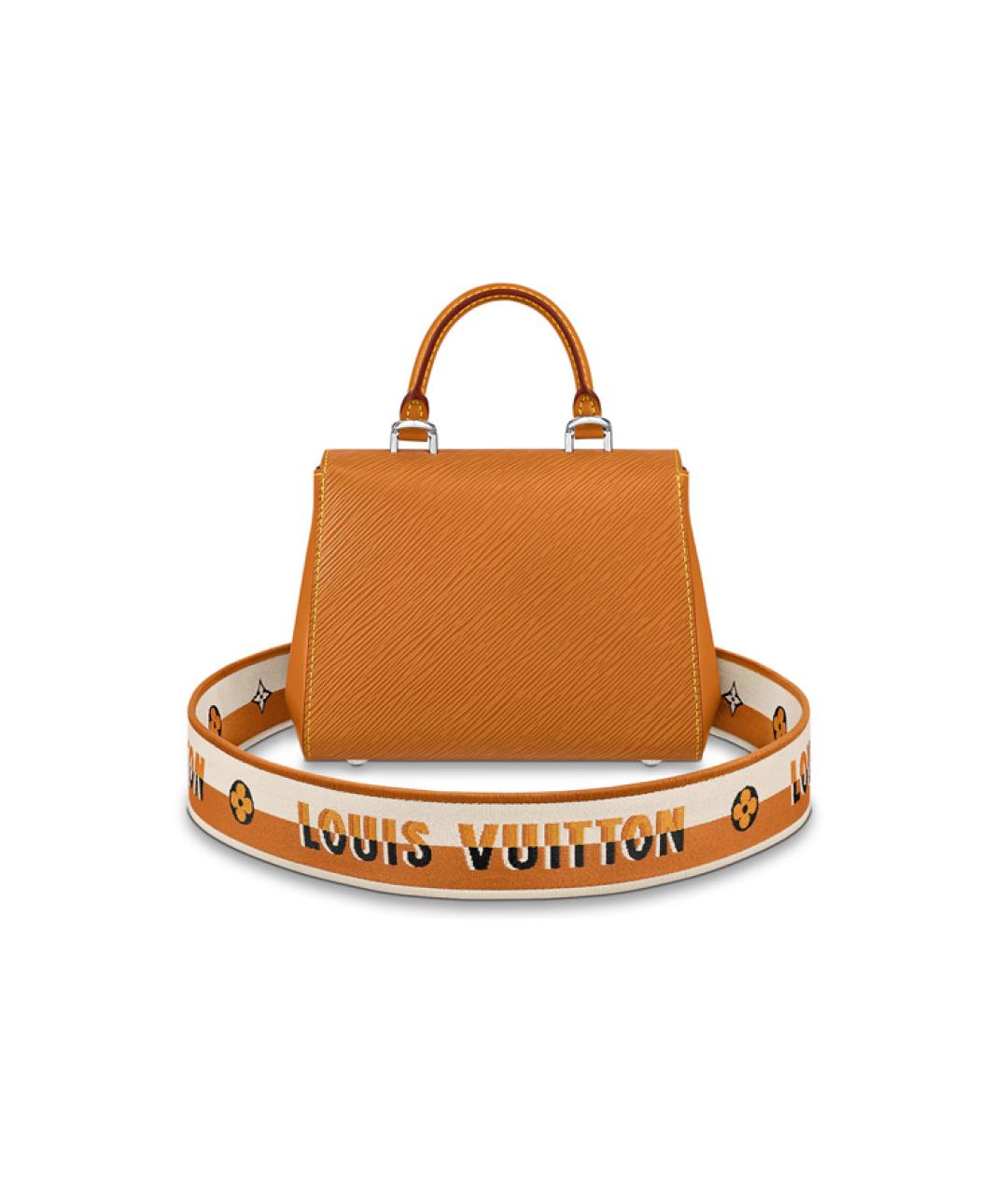 LOUIS VUITTON Оранжевая кожаная сумка с короткими ручками, фото 2