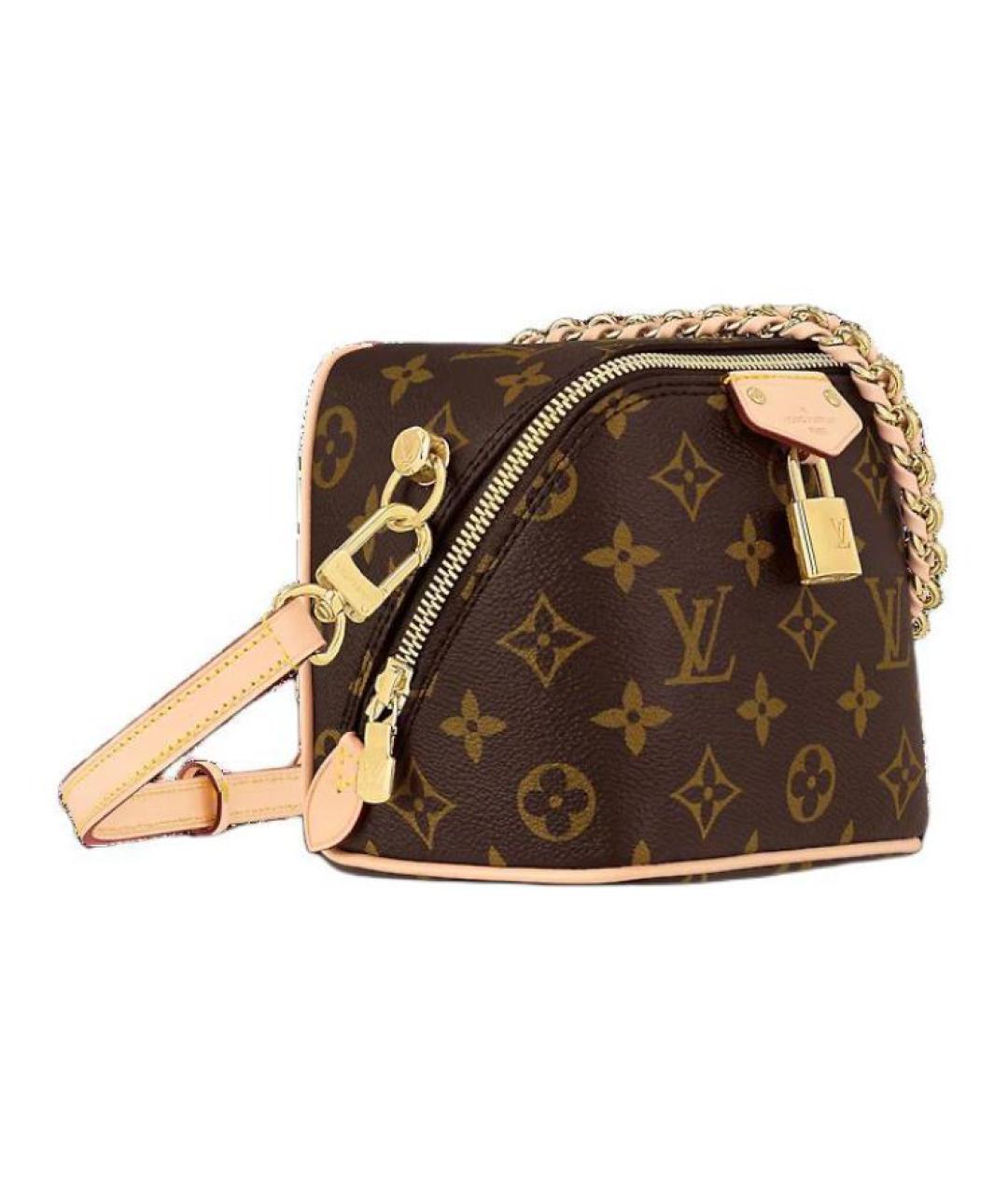 LOUIS VUITTON Коричневая кожаная сумка через плечо, фото 2