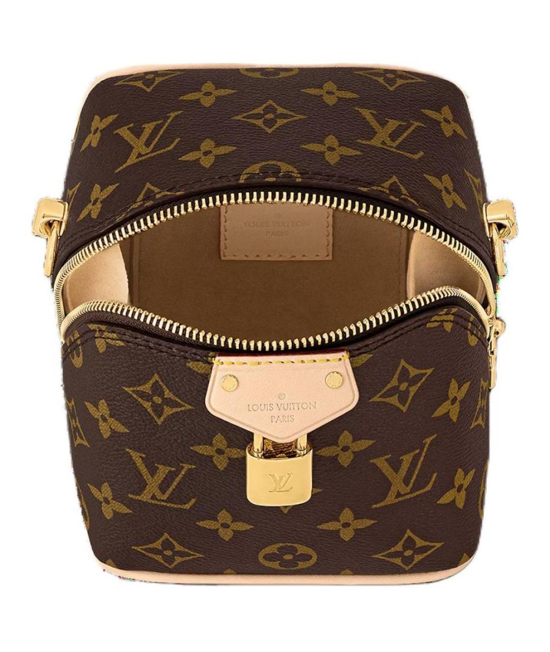 LOUIS VUITTON Коричневая кожаная сумка через плечо, фото 3