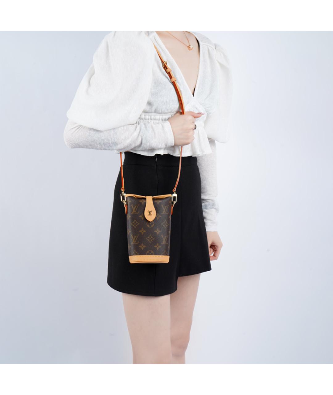 LOUIS VUITTON Коричневая сумка через плечо, фото 7