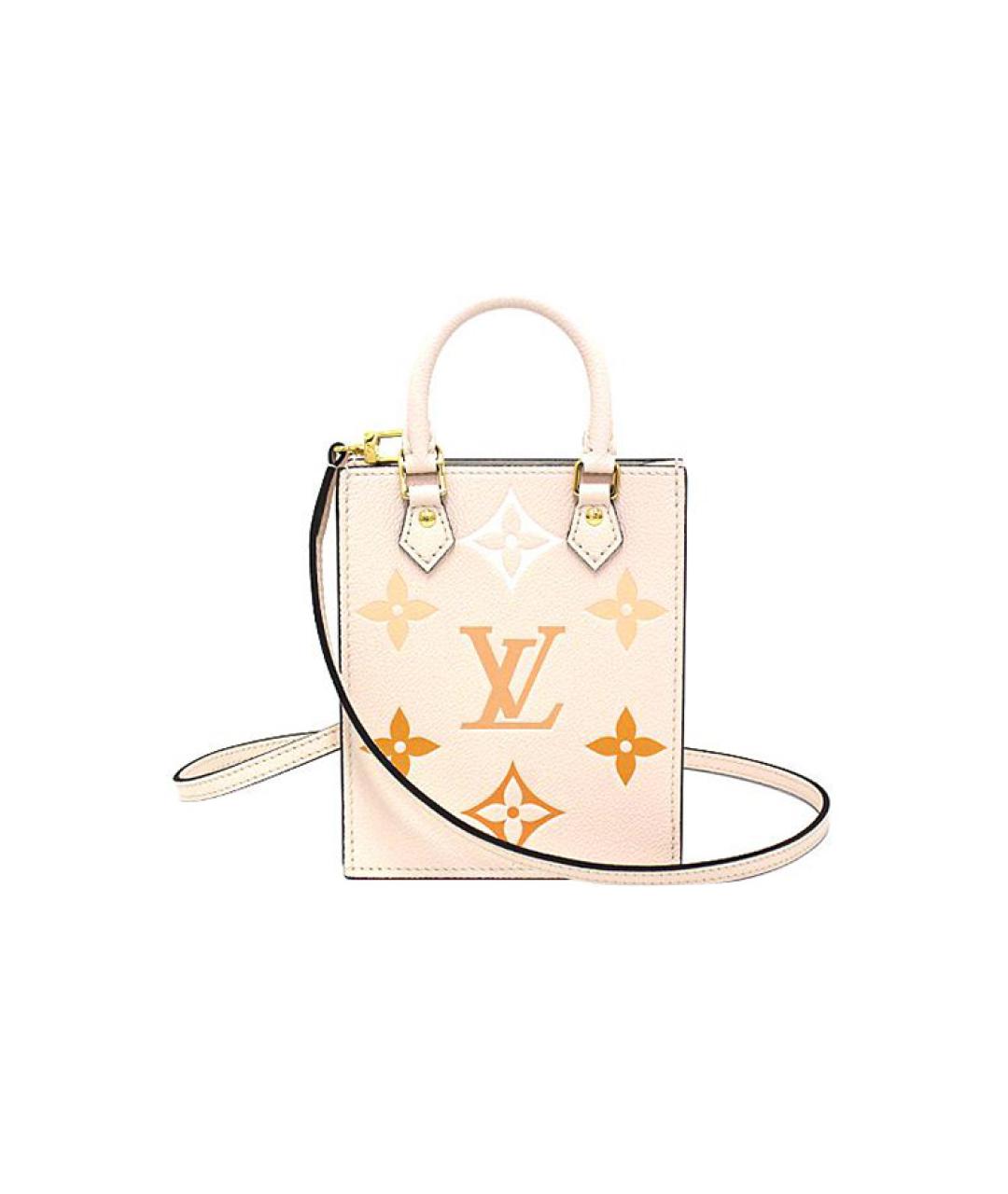 LOUIS VUITTON Бежевая кожаная сумка тоут, фото 1