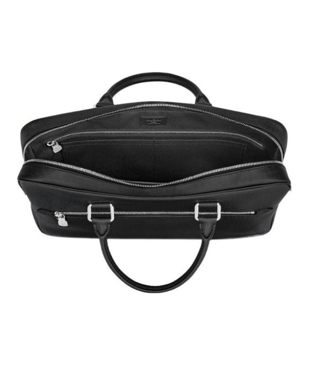 LOUIS VUITTON Черная кожаная сумка на плечо, фото 4