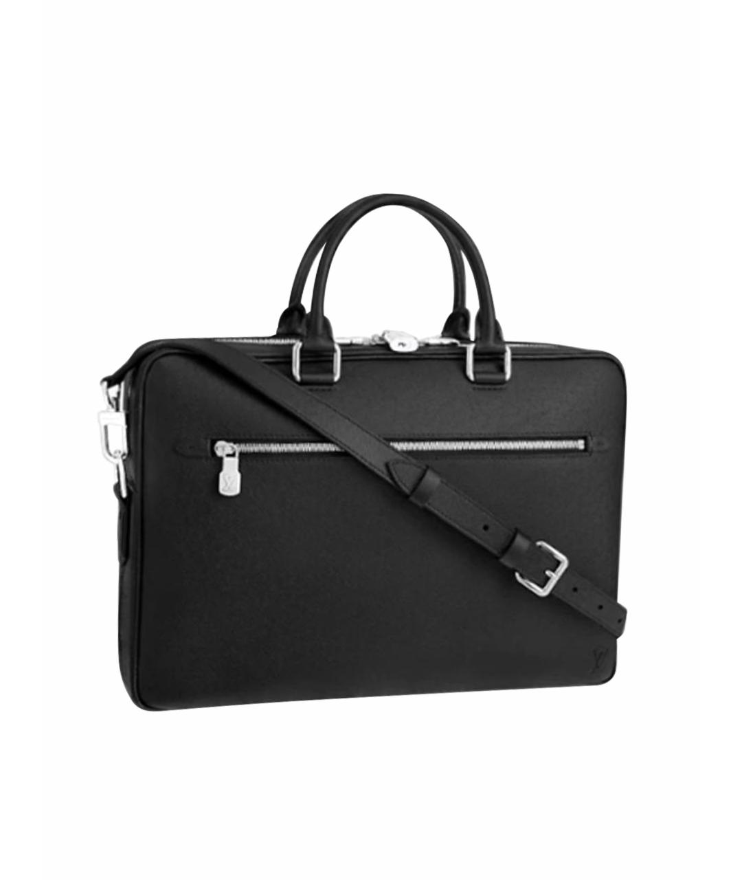 LOUIS VUITTON Черная кожаная сумка на плечо, фото 1