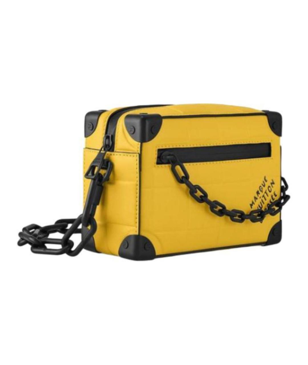 LOUIS VUITTON Желтая кожаная сумка через плечо, фото 2