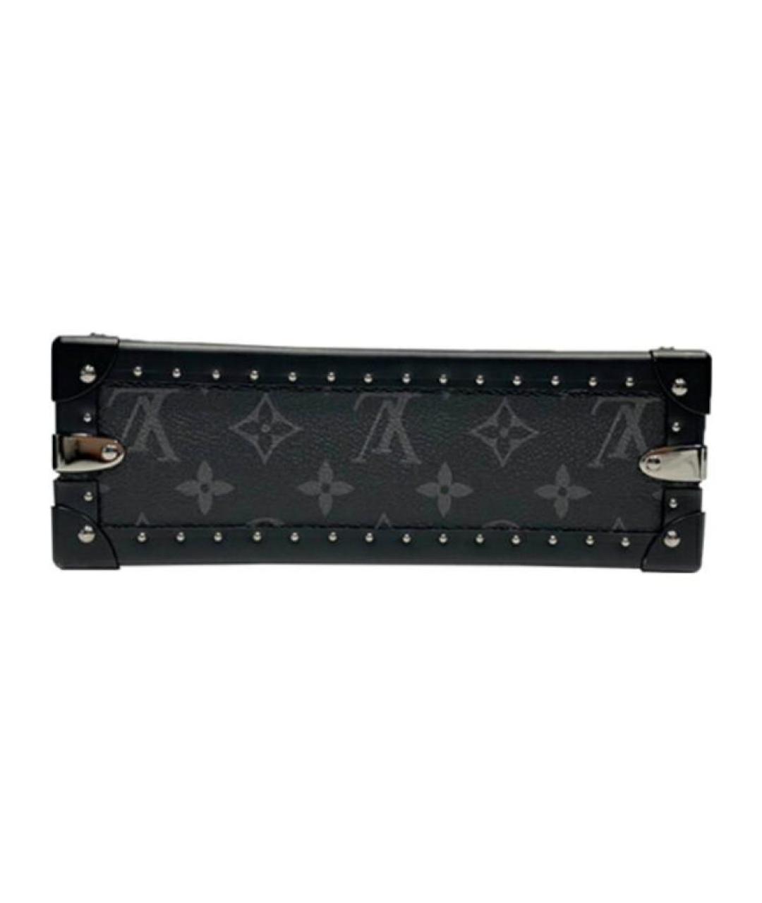 LOUIS VUITTON Черная кожаная сумка через плечо, фото 5