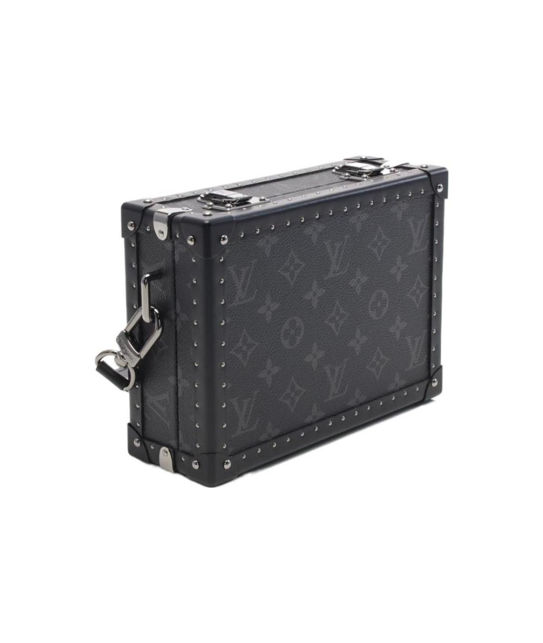 LOUIS VUITTON Черная кожаная сумка через плечо, фото 2