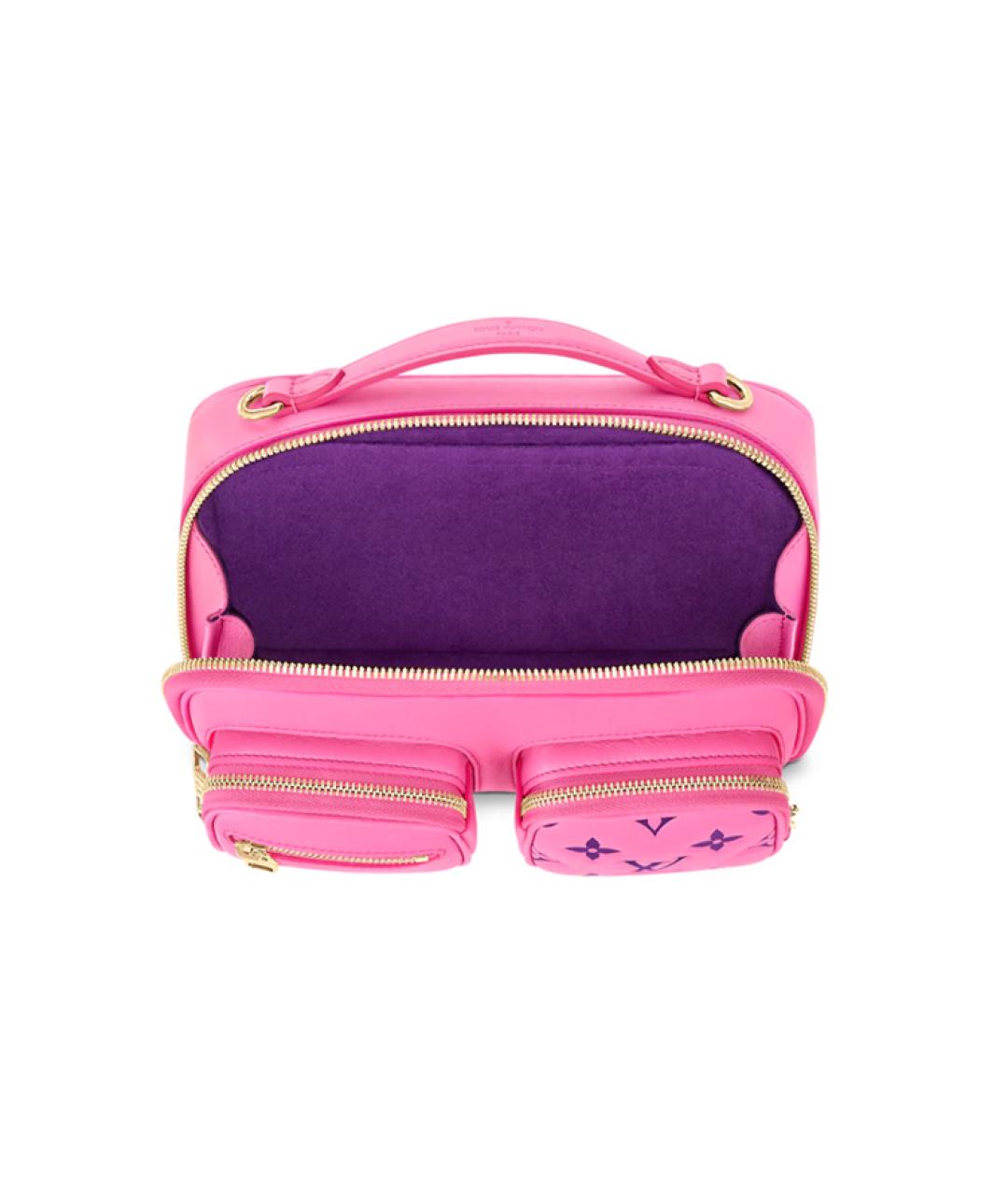 LOUIS VUITTON Розовая кожаная сумка через плечо, фото 4