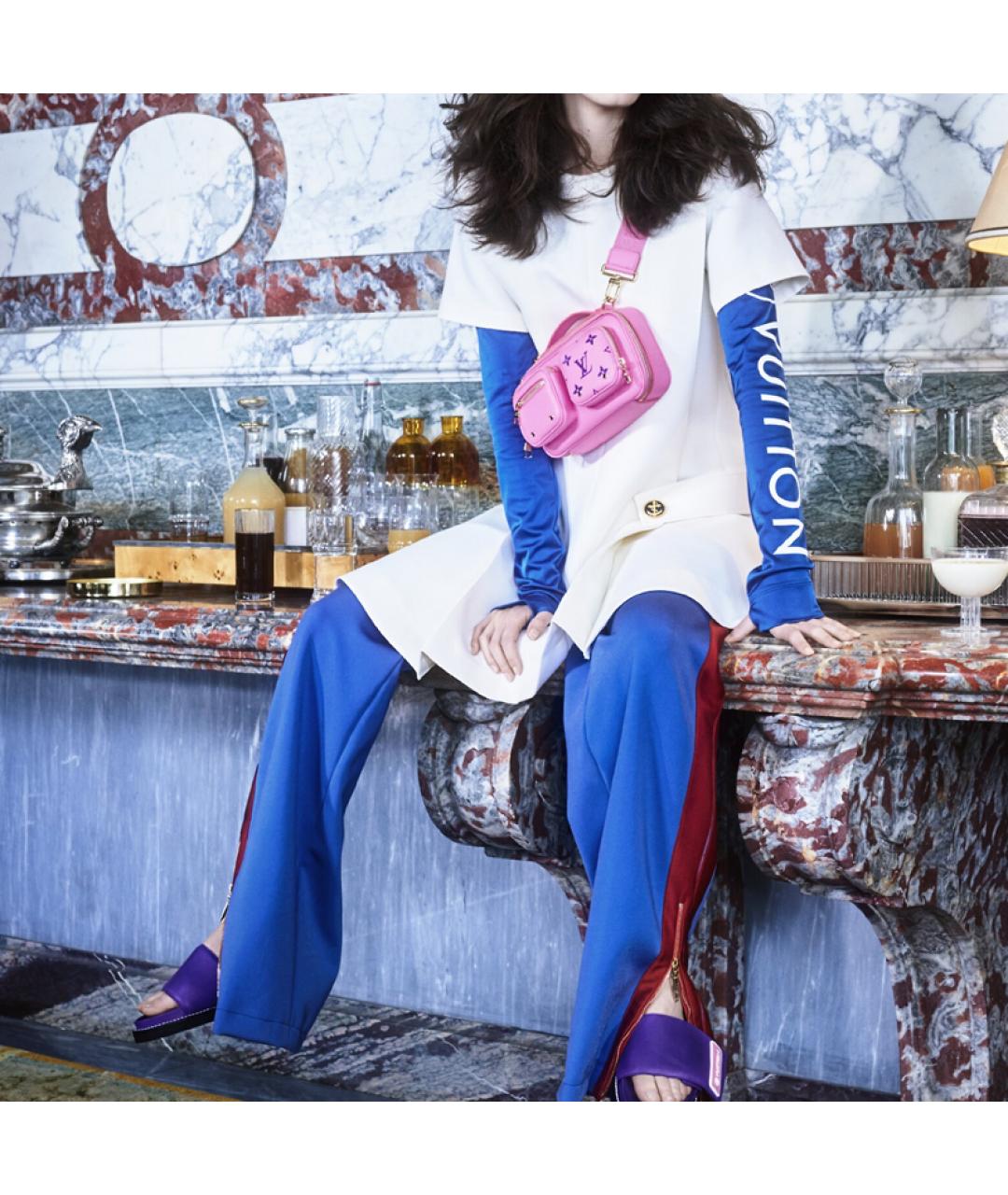 LOUIS VUITTON Розовая кожаная сумка через плечо, фото 6