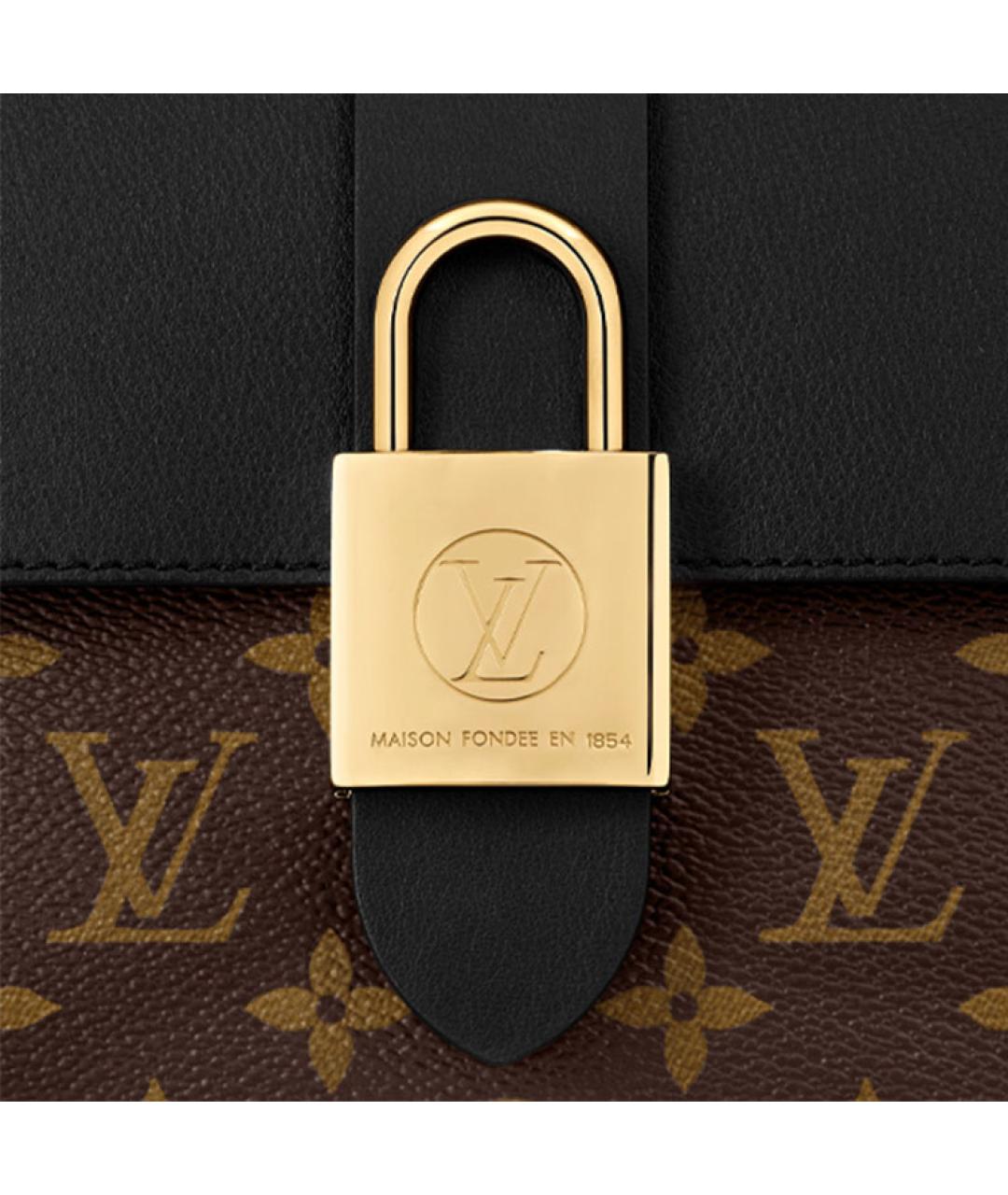 LOUIS VUITTON Черная кожаная сумка через плечо, фото 6
