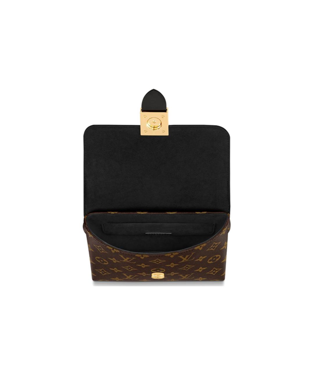 LOUIS VUITTON Черная кожаная сумка через плечо, фото 5