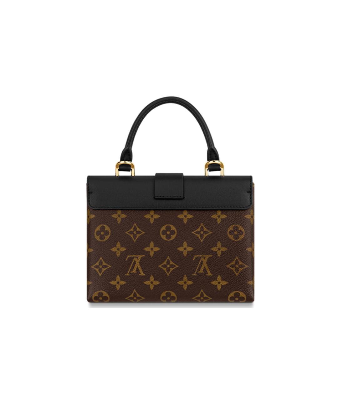 LOUIS VUITTON Черная кожаная сумка через плечо, фото 3