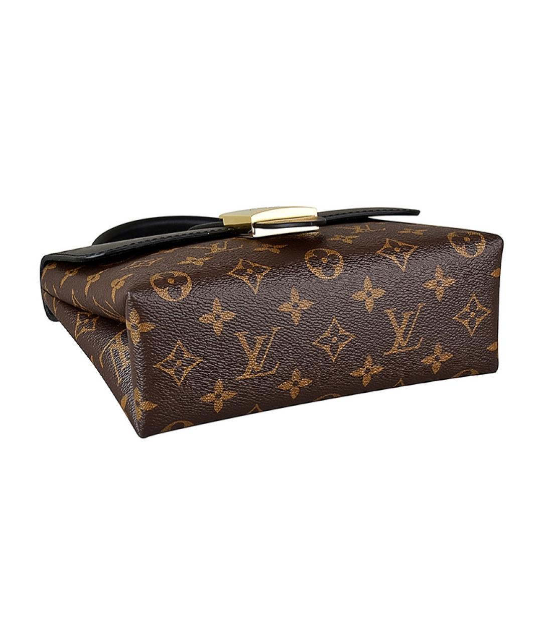LOUIS VUITTON Черная кожаная сумка через плечо, фото 4