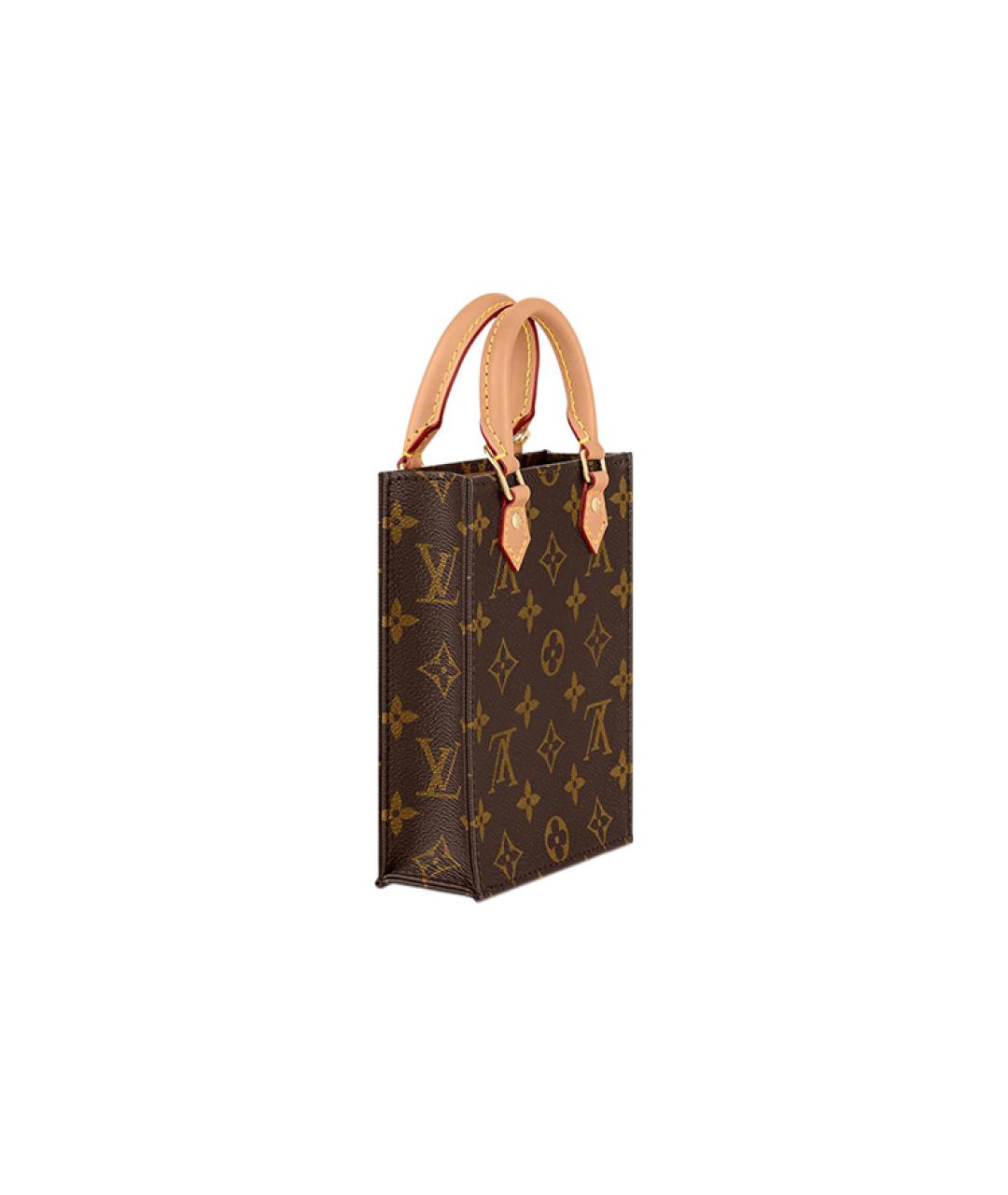 LOUIS VUITTON Коричневая кожаная сумка через плечо, фото 2