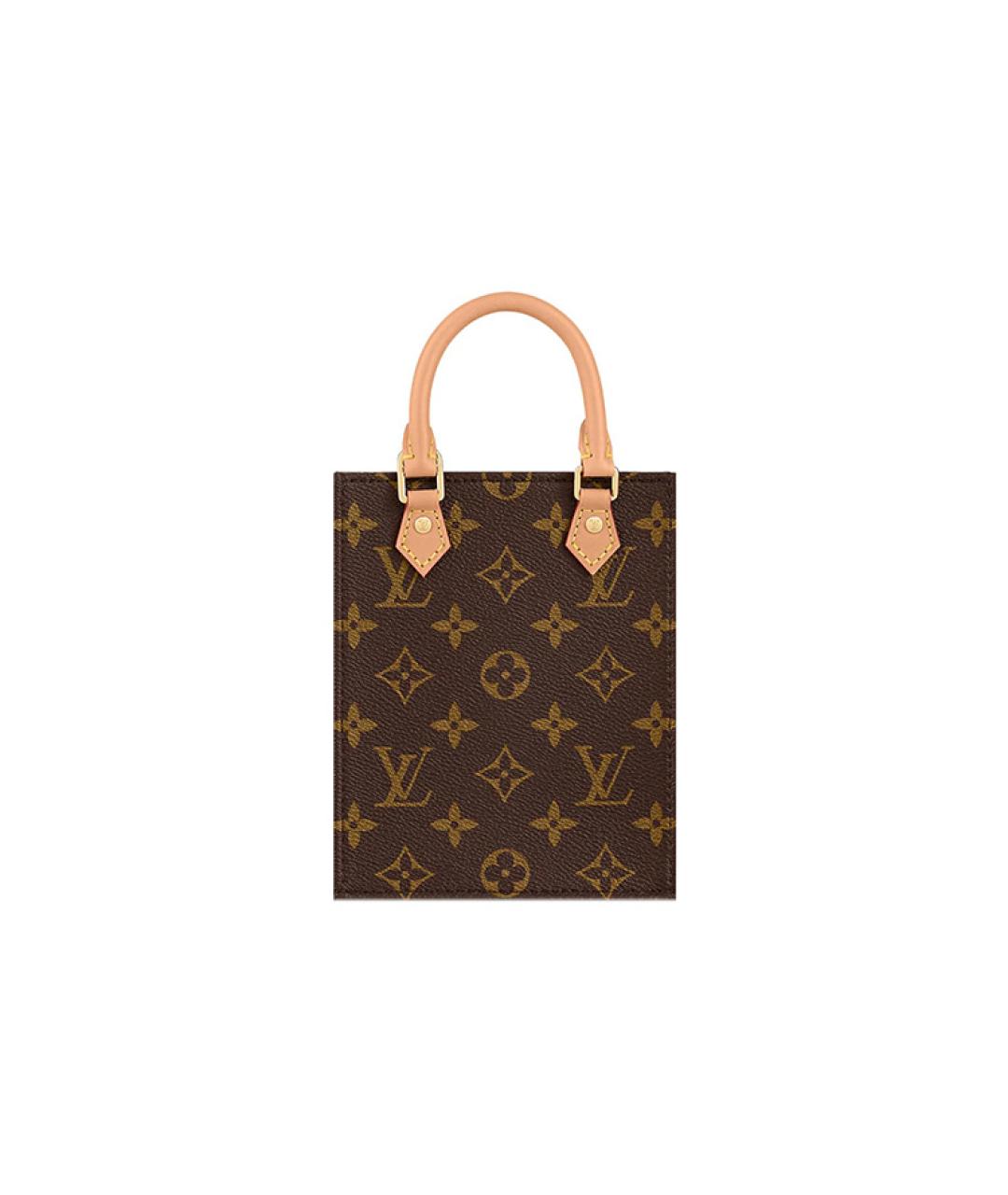 LOUIS VUITTON Коричневая кожаная сумка через плечо, фото 3