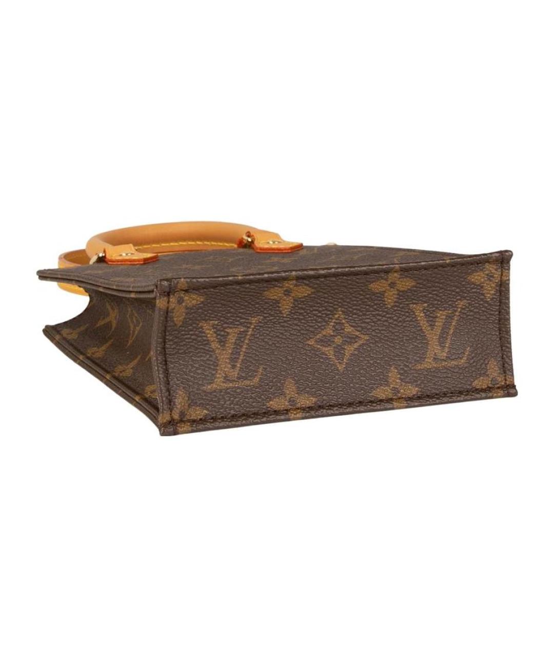 LOUIS VUITTON Коричневая кожаная сумка через плечо, фото 4