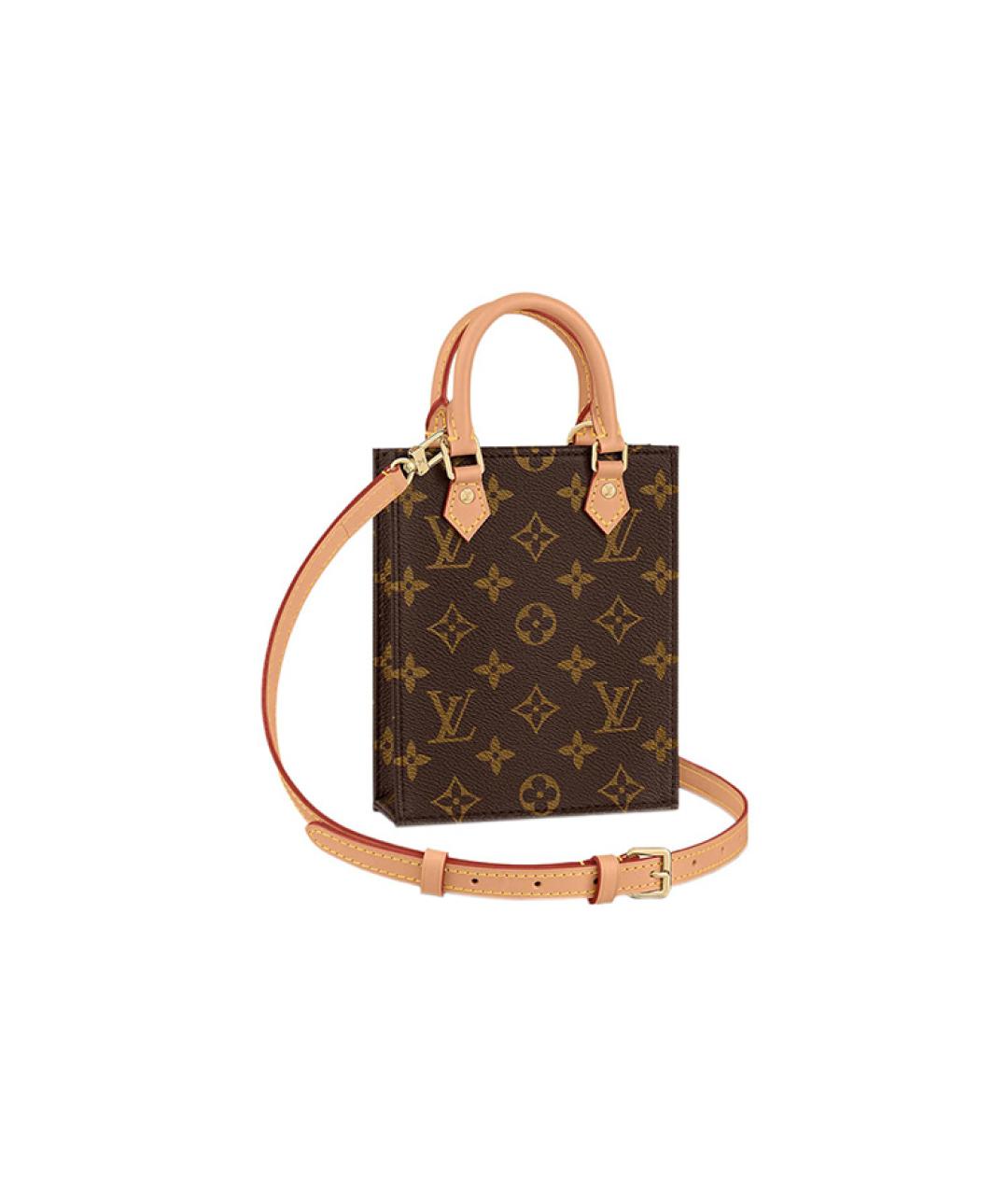 LOUIS VUITTON Коричневая кожаная сумка через плечо, фото 1