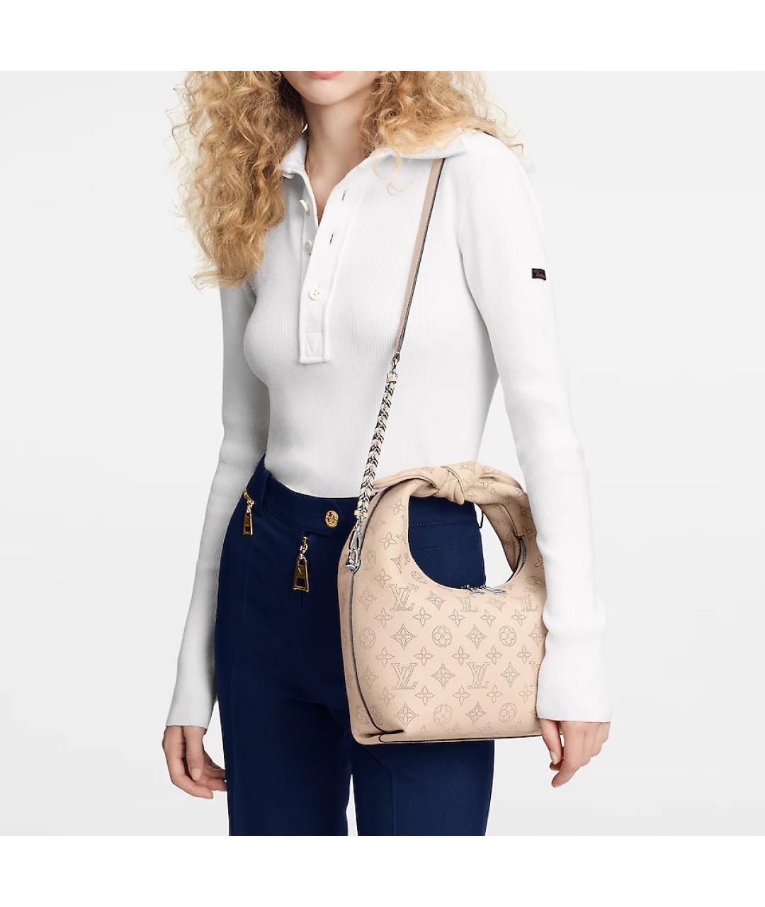 LOUIS VUITTON Розовая кожаная сумка с короткими ручками, фото 6