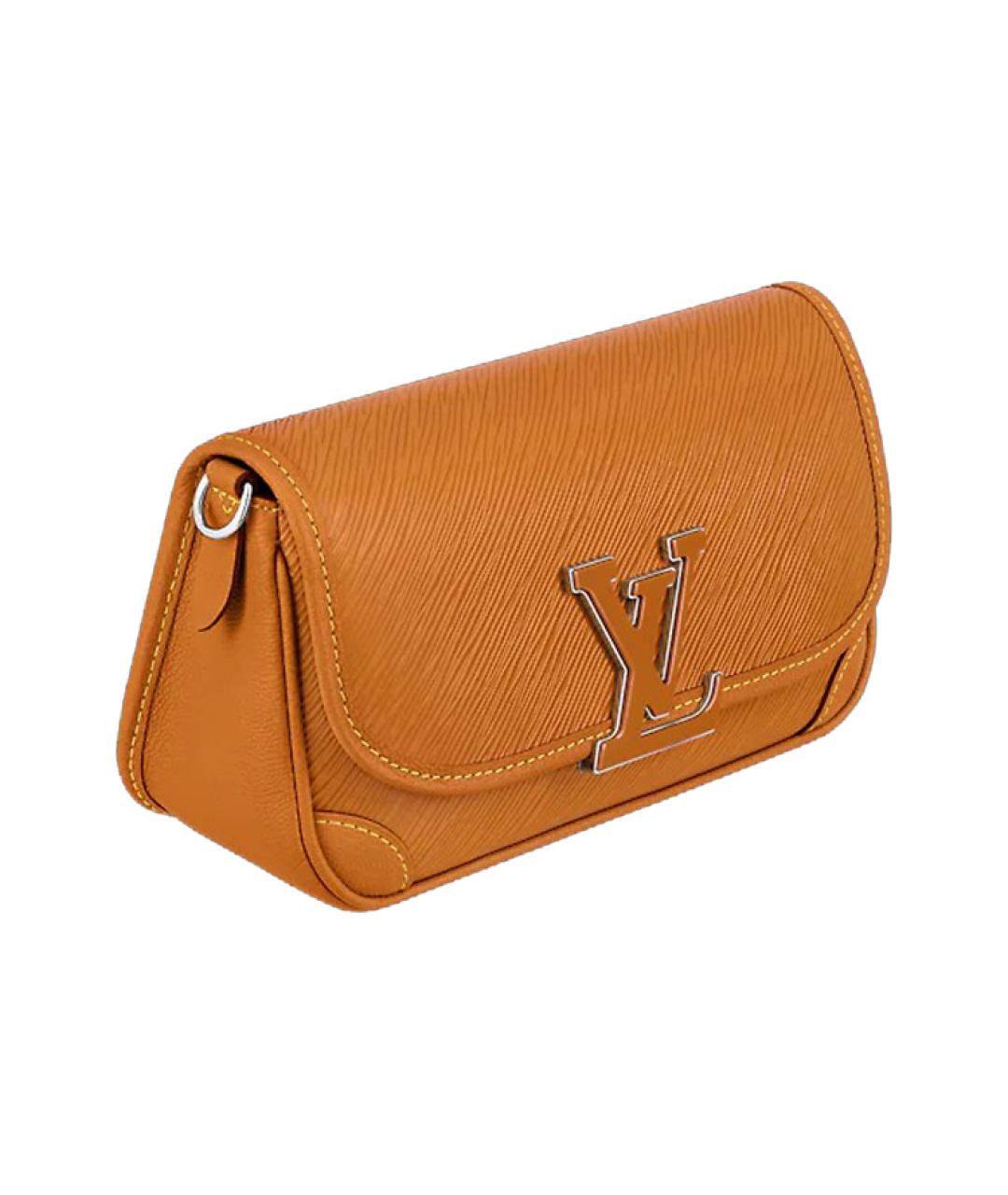 LOUIS VUITTON Коричневая кожаная сумка через плечо, фото 2