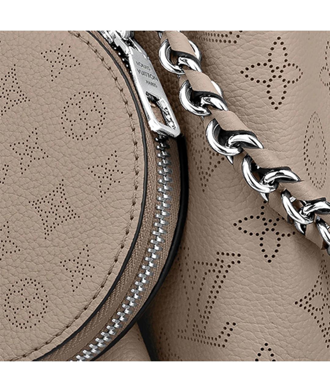 LOUIS VUITTON Серая кожаная сумка через плечо, фото 5