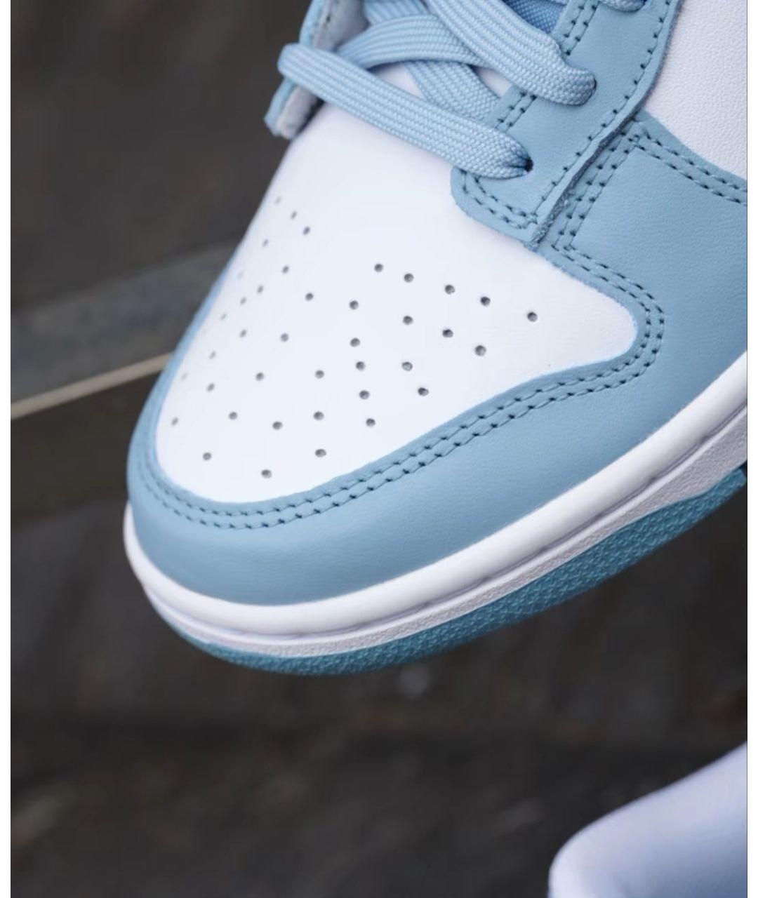 NIKE Голубые кожаные кеды, фото 7