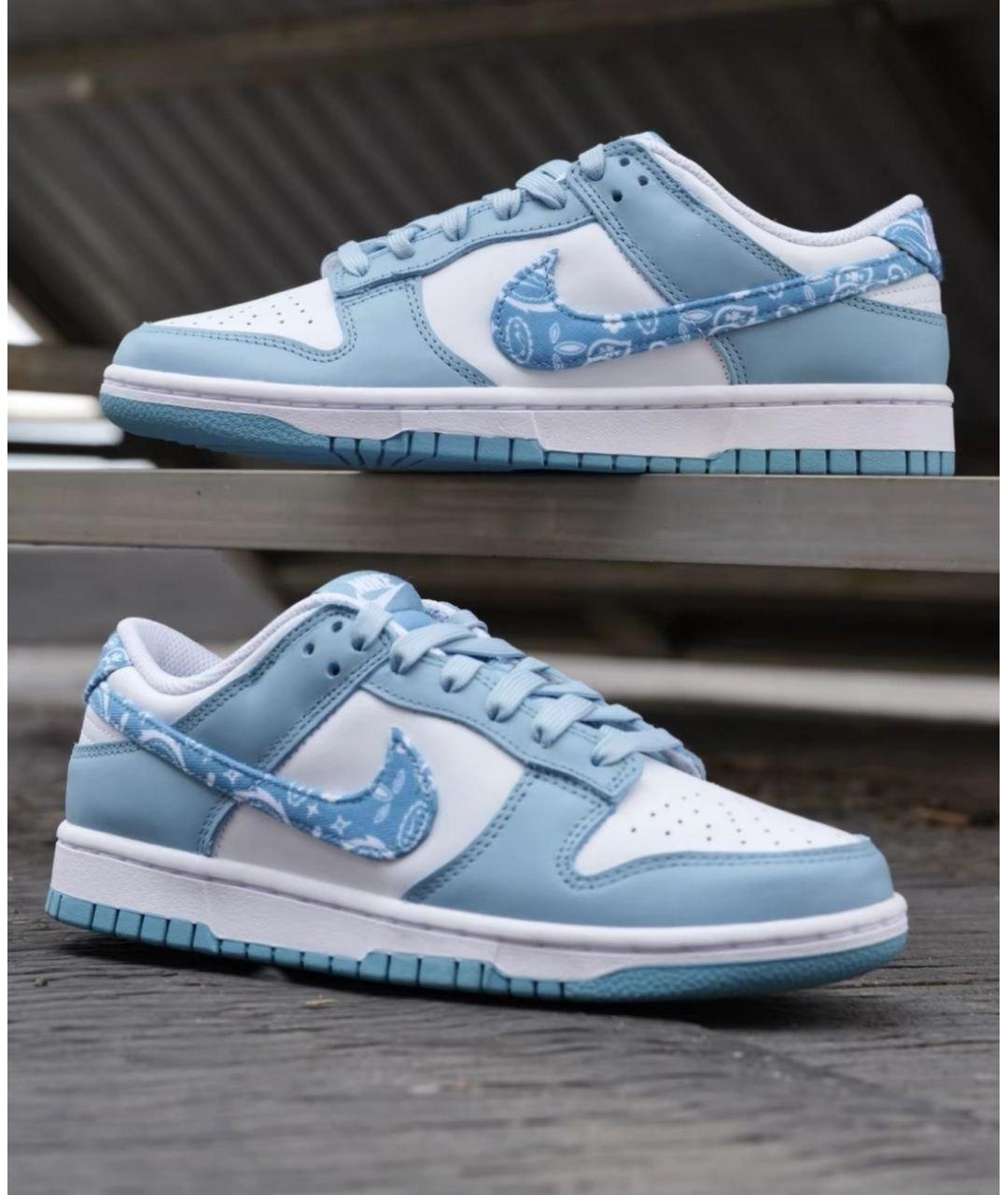 NIKE Голубые кожаные кеды, фото 9