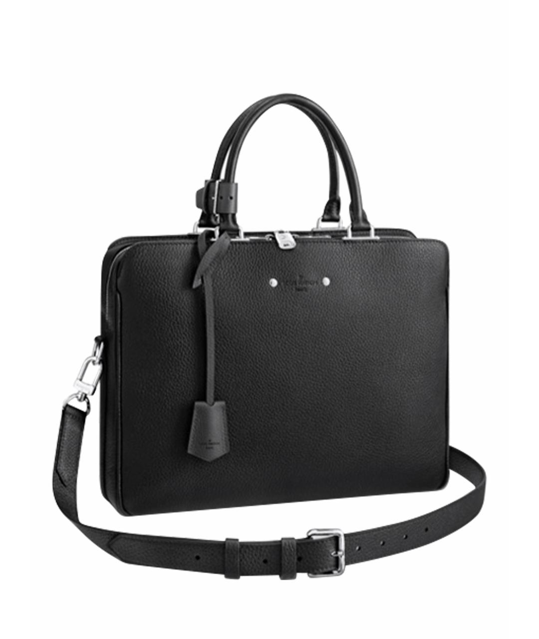 LOUIS VUITTON Черная кожаная сумка на плечо, фото 1