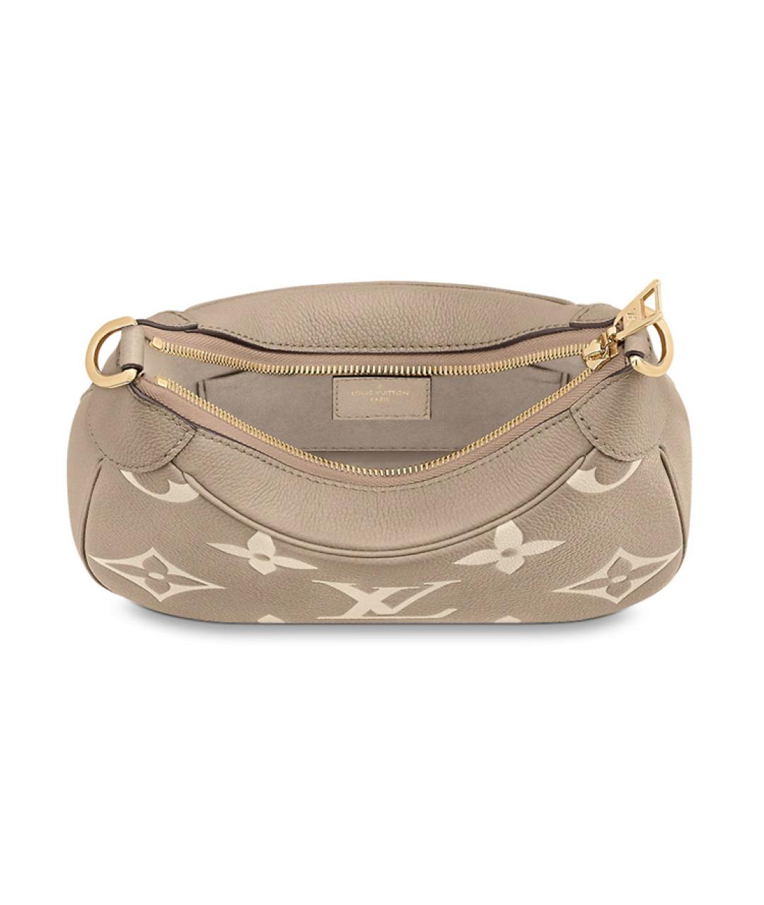 LOUIS VUITTON Серая кожаная сумка через плечо, фото 4