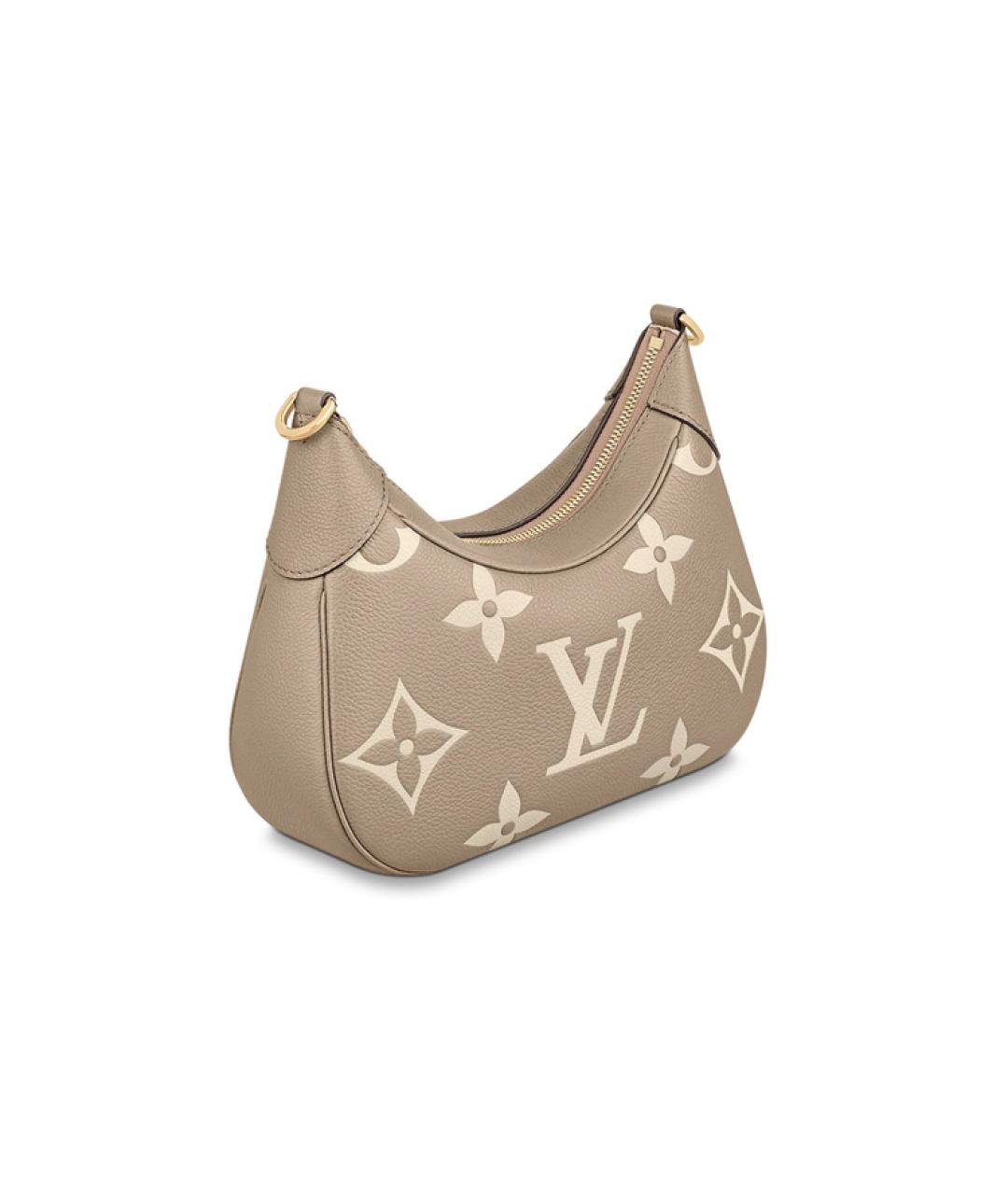 LOUIS VUITTON Серая кожаная сумка через плечо, фото 3