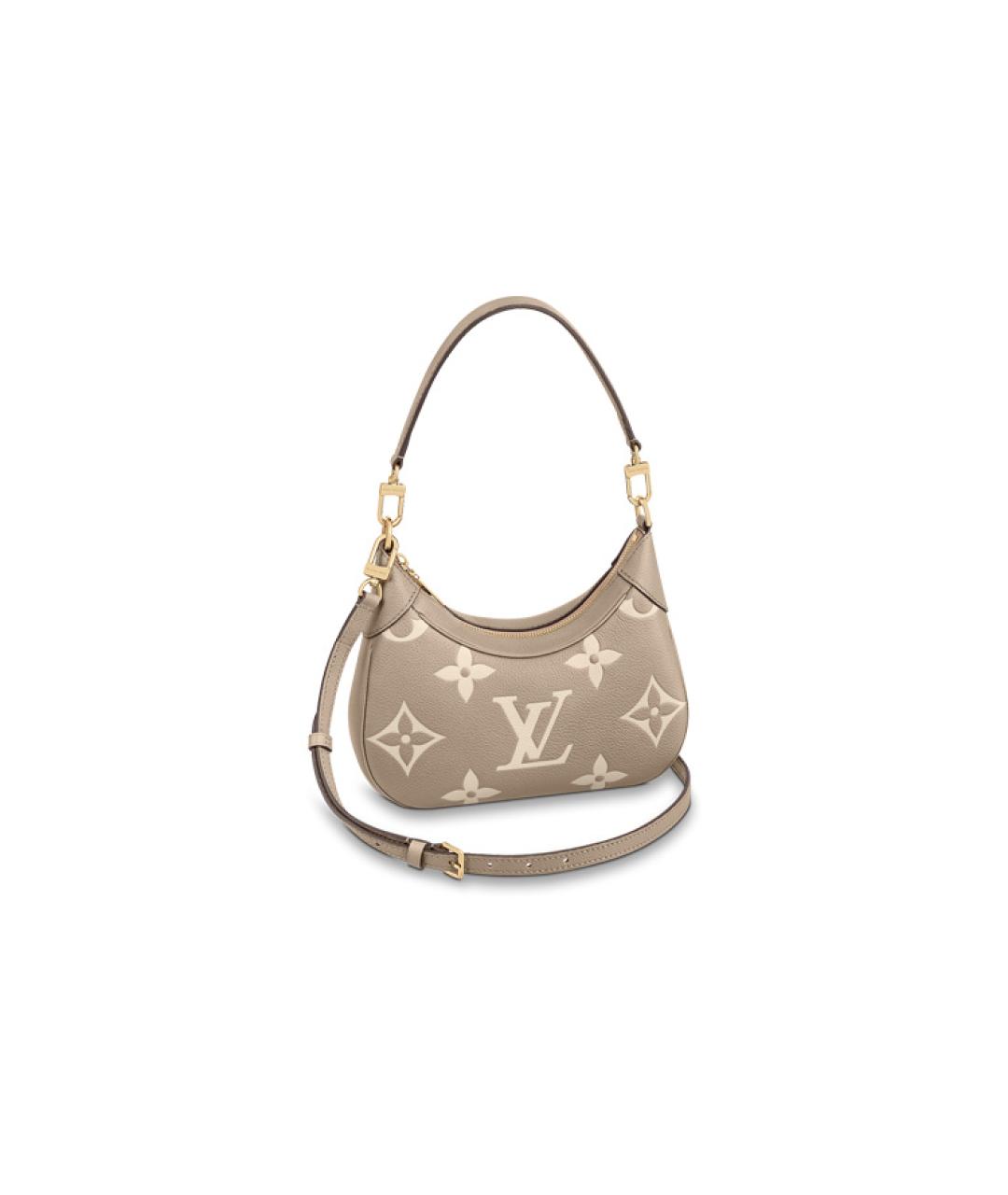 LOUIS VUITTON Серая кожаная сумка через плечо, фото 6