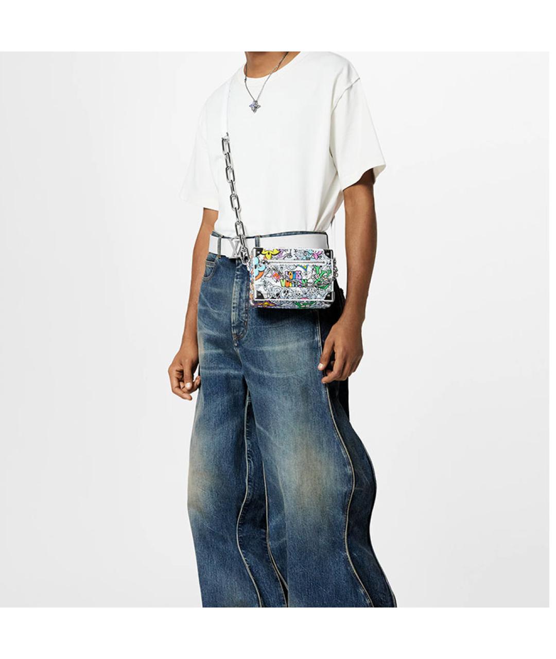 LOUIS VUITTON Белая сумка на плечо, фото 8